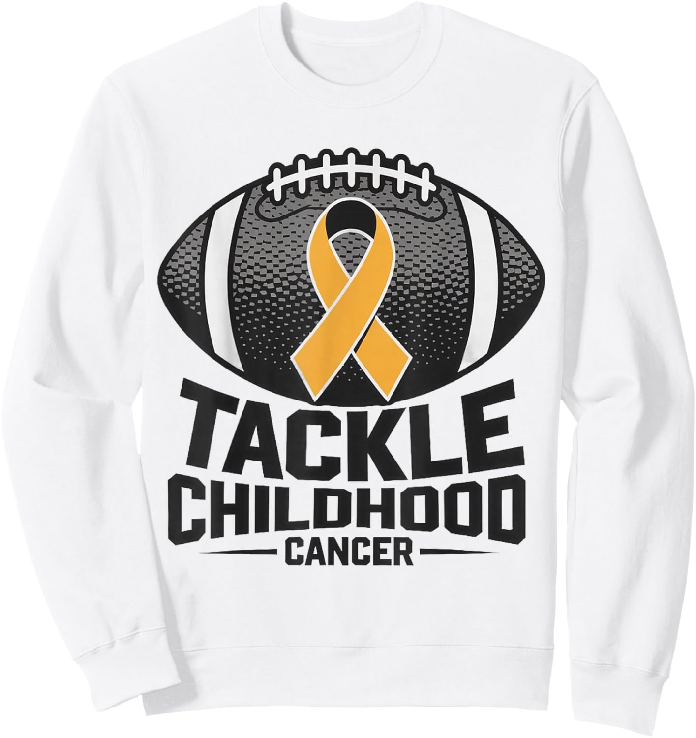 Childhood Cancer Awareness Tackle Childhood Cancer Football Sweatshirt - Sweatshirt | White