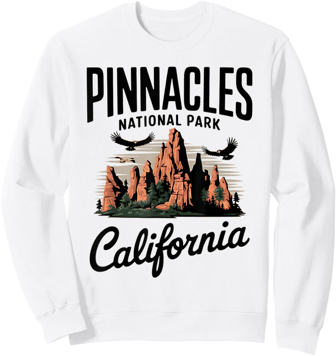 Pinnacles National Park California Adventure Sweatshirt - Sweatshirt | White