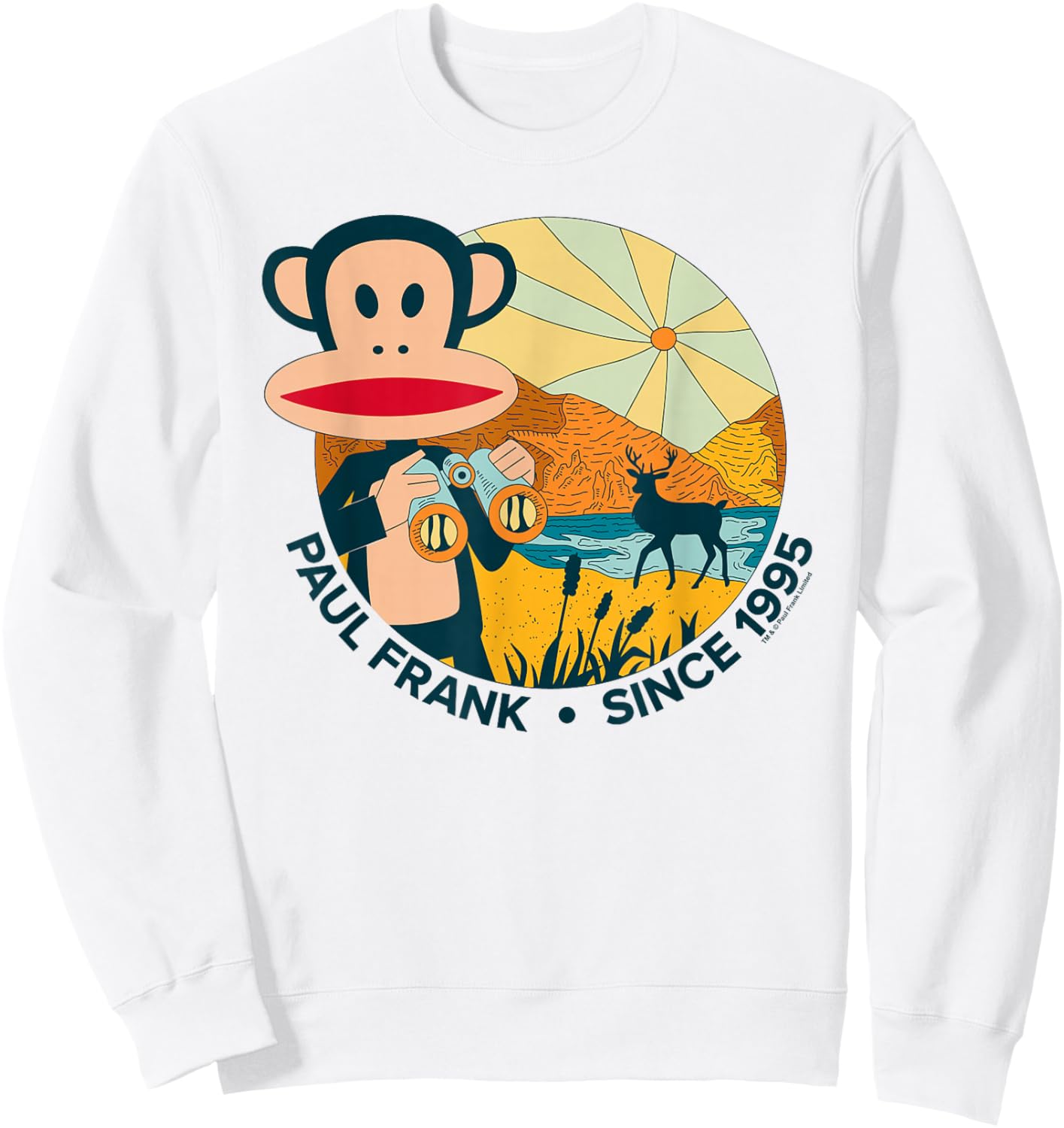 Paul Frank Nature Julius The Monkey Since 1995 Sweatshirt - Sweatshirt | White