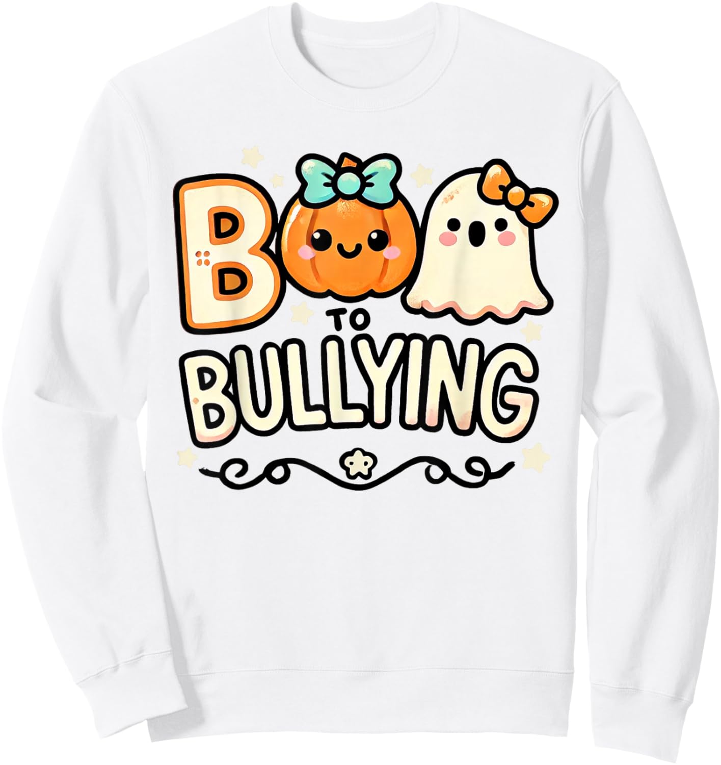 Boo To Bullying Shirt Unity Day Ghost Halloween Sweatshirt - Sweatshirt | White