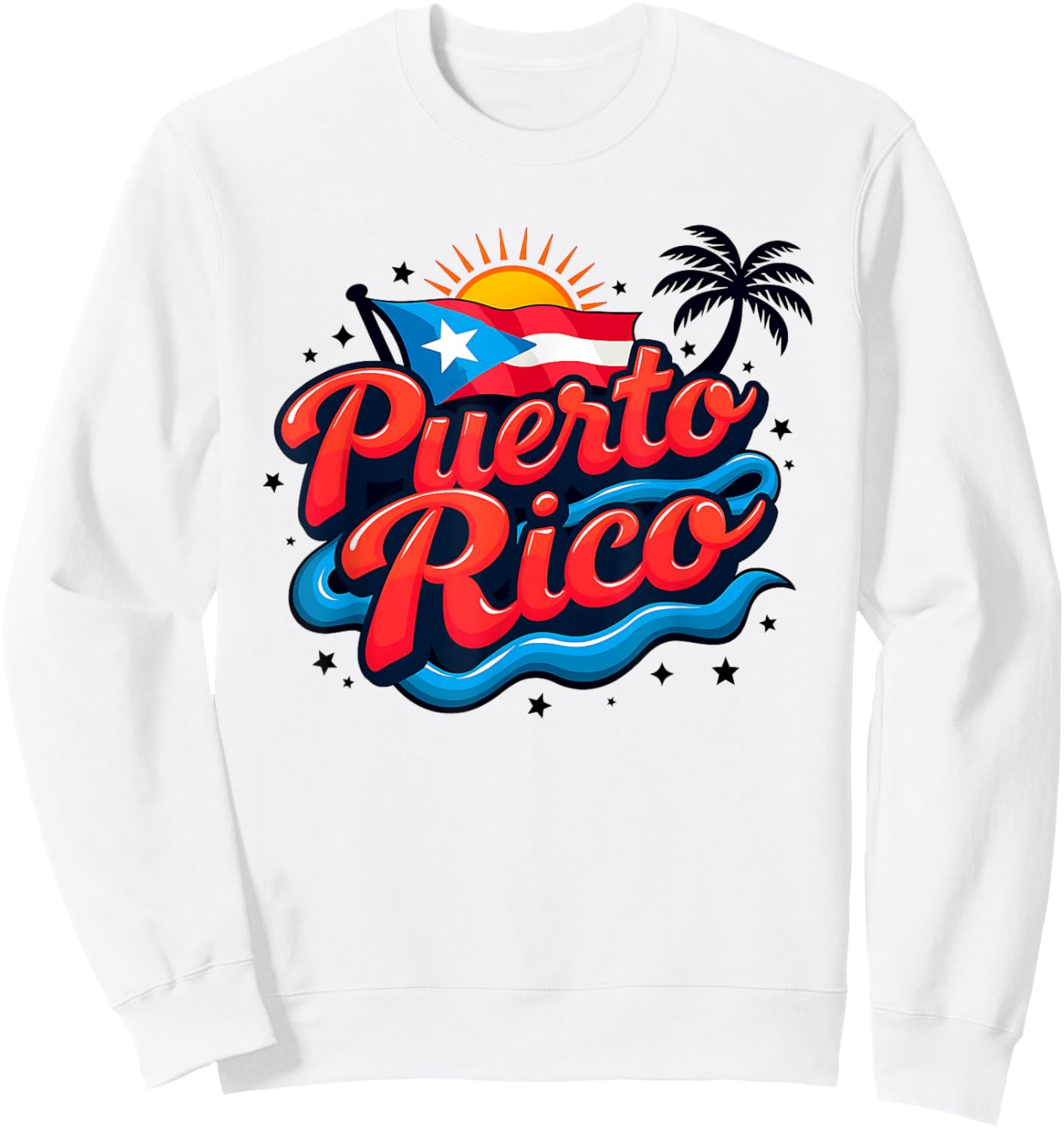 Puerto Rico Flag Vacation Boricua Puerto Rican Women Sweatshirt - Sweatshirt | White