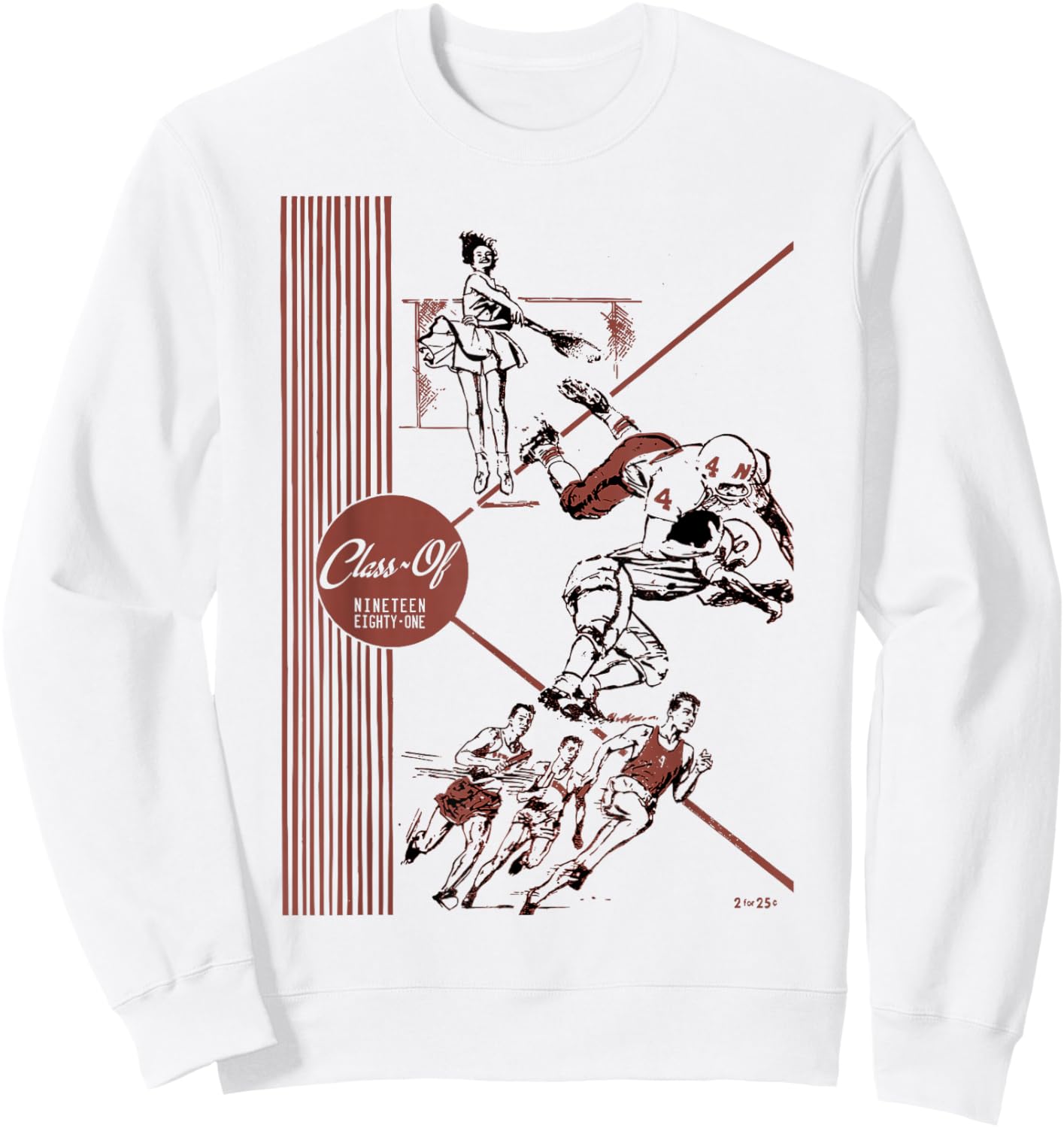 Class of 1981 Old School Retro Vintage Nostalgia Gen X Best Sweatshirt - Sweatshirt | White