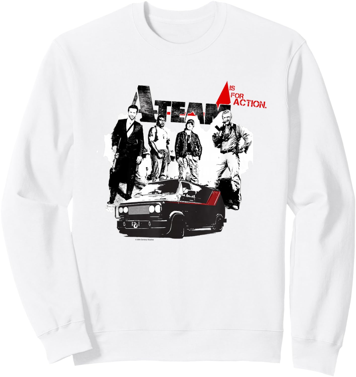The A-Team A Is For Action Iconic Characters Retro Big Logo Sweatshirt - Sweatshirt | White