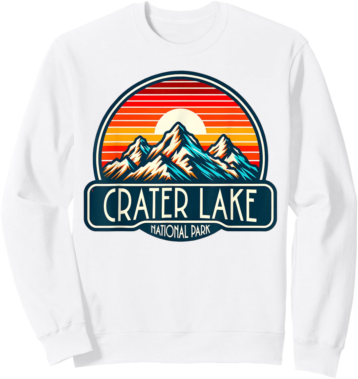 Crater Lake National Park Sweatshirt - Sweatshirt | White