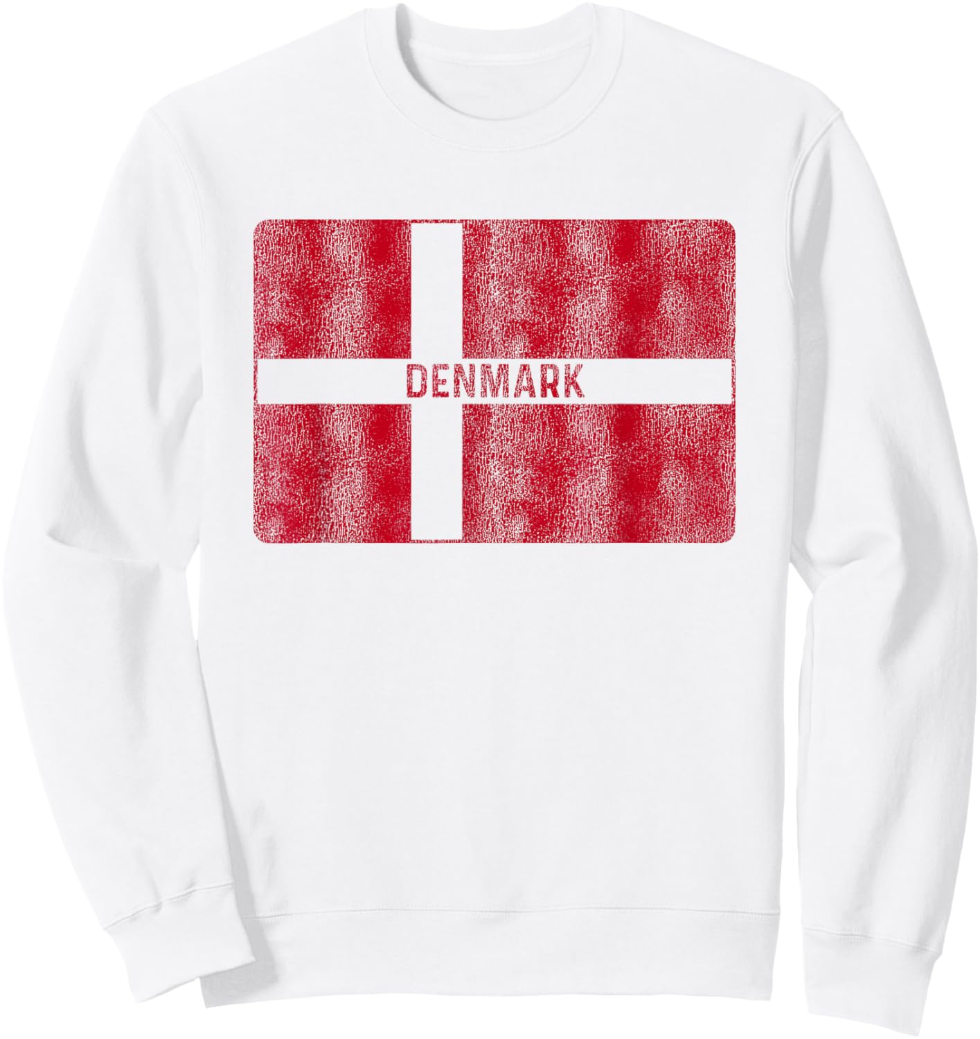 Vintage Denmark Flag Danish Souvenir Women and Kids Sweatshirt - Sweatshirt | White