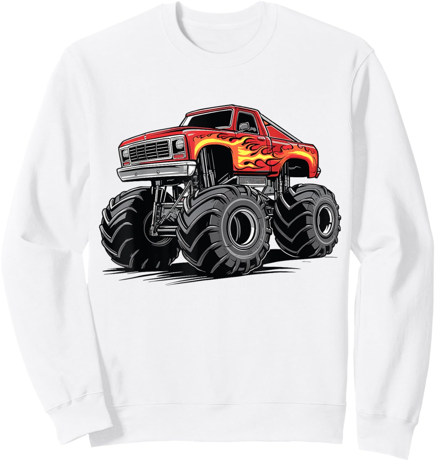 Monster Truck for toddlers Youth & Adults Sweatshirt - Sweatshirt | White