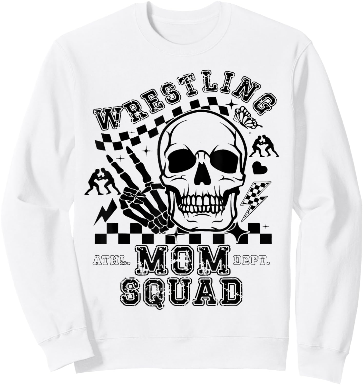 Wrestling Mom Squad Sweatshirt - Sweatshirt | White