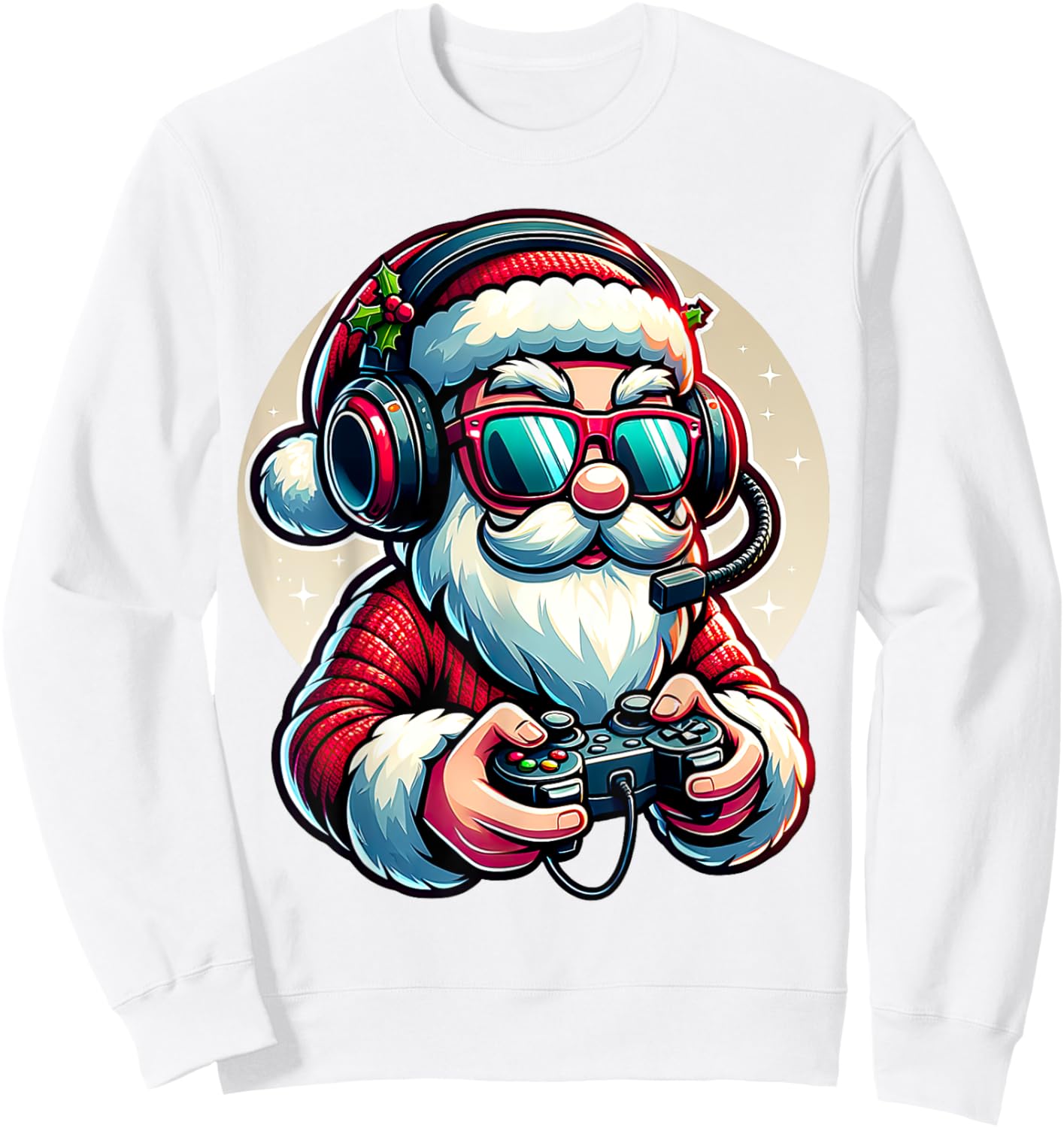 Christmas Gamer Boys Video Game Santa Xmas Sweatshirt - Sweatshirt | White