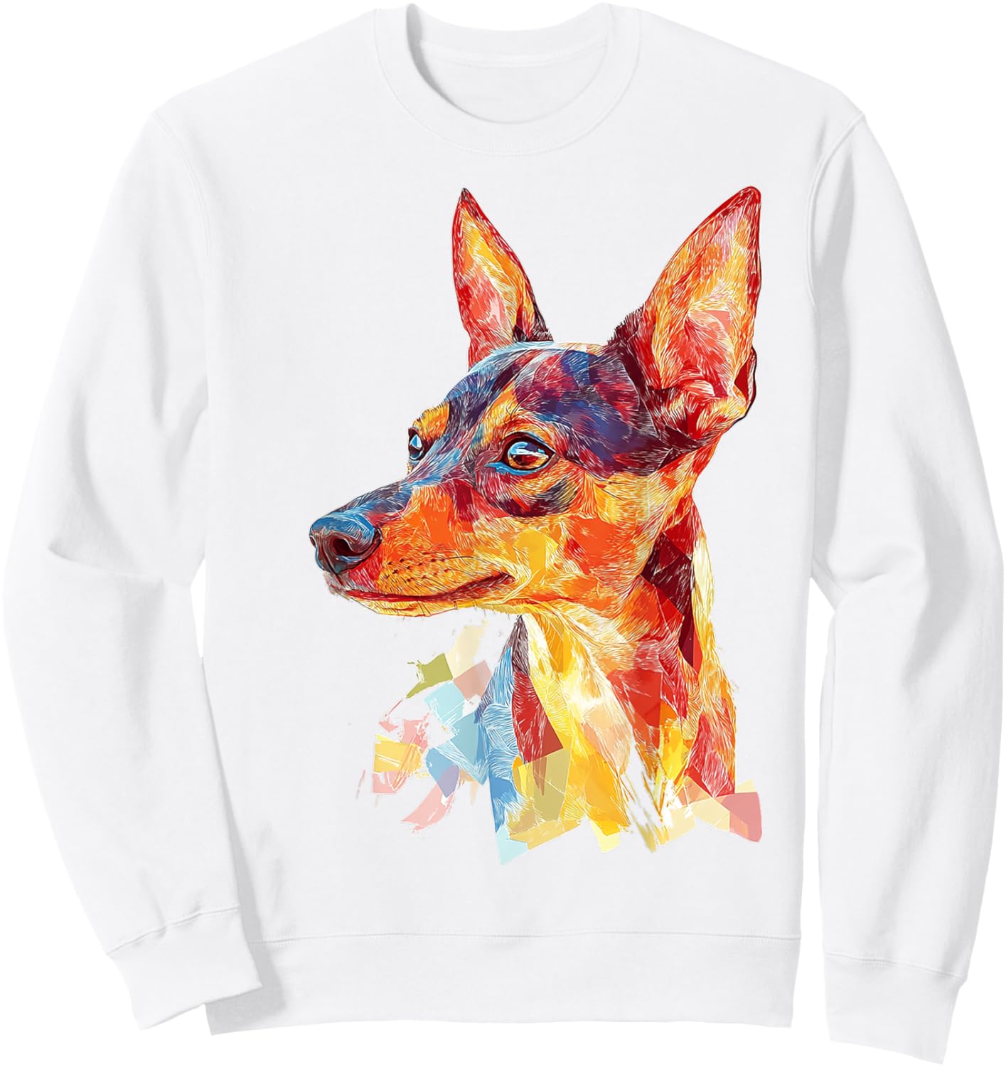 Miniature Pinscher Dog Pet Colorful Miniature Pinscher Women Kids Sweatshirt - Sweatshirt | White