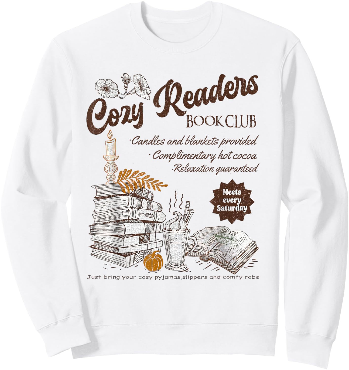 Cozy Readers Book Club Cozy Girl Book Club Sweatshirt - Sweatshirt | White