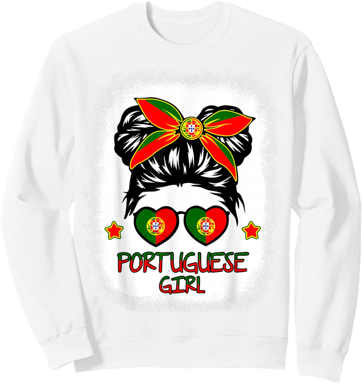 Girls Portugal Toddler Kids Women Pride Portuguese Flag Sweatshirt - Sweatshirt | White
