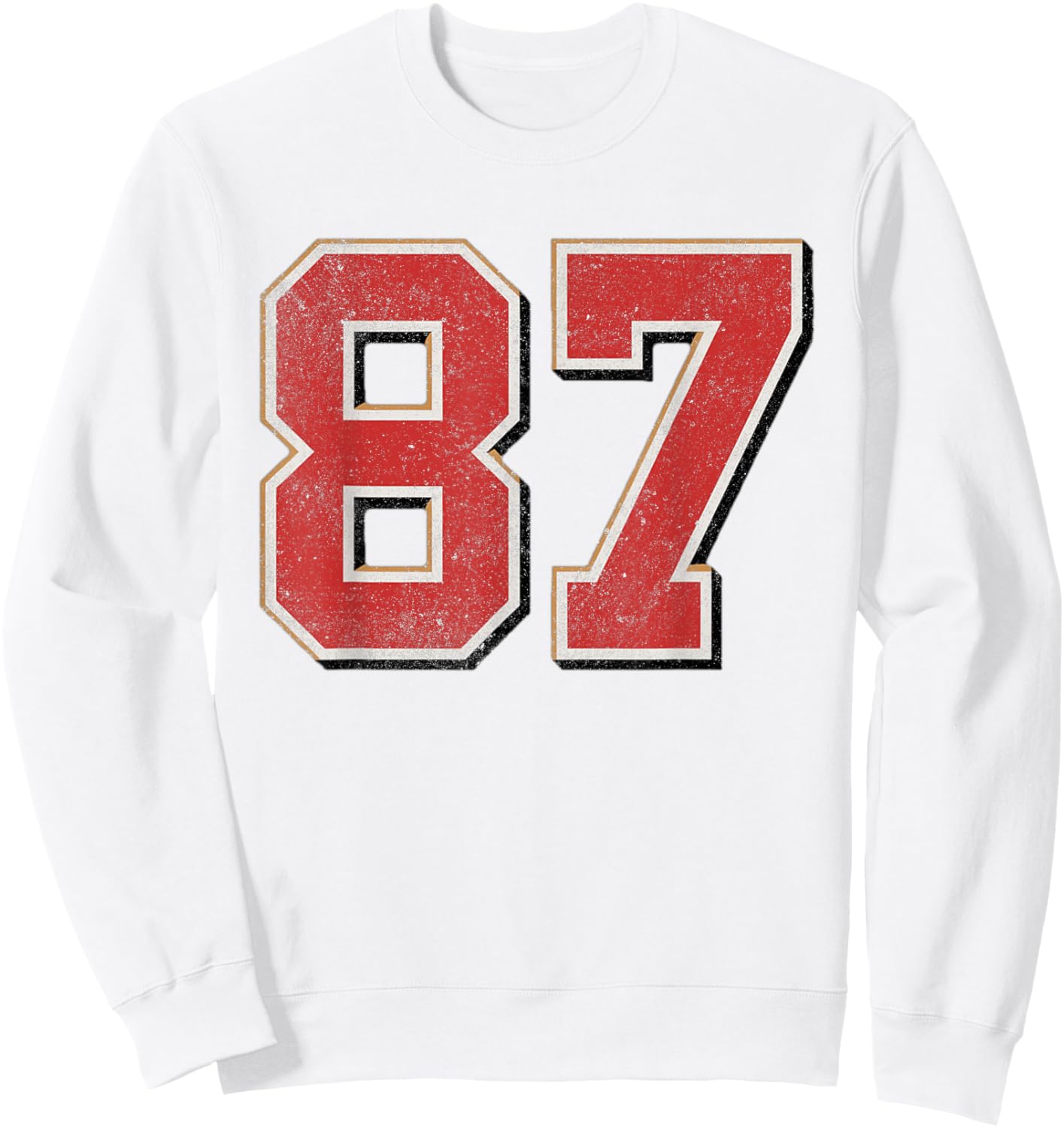 In My Number 87 Era Vintage Retro Sweatshirt - Sweatshirt | White