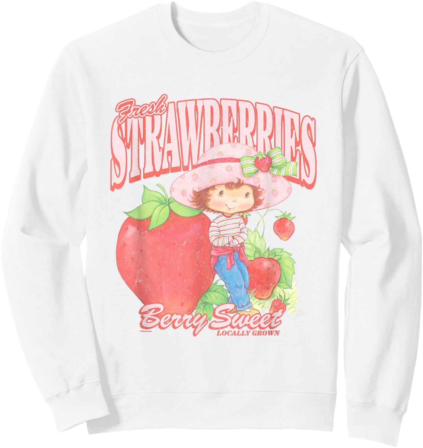 Strawberry Shortcake Fresh Strawberries Berry Sweet Retro Sweatshirt - Sweatshirt | White