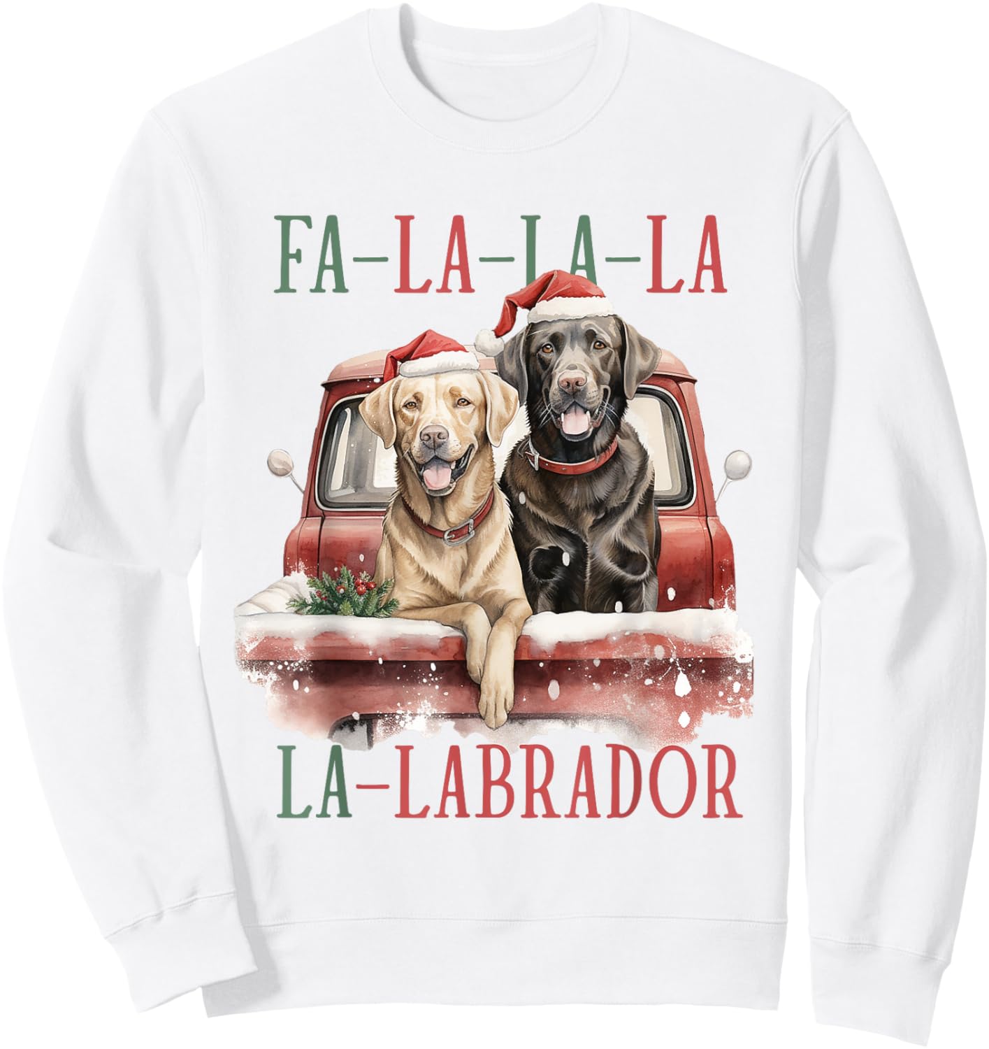 Labrador Dog Lover Christmas Xmas Sweatshirt - Sweatshirt | White