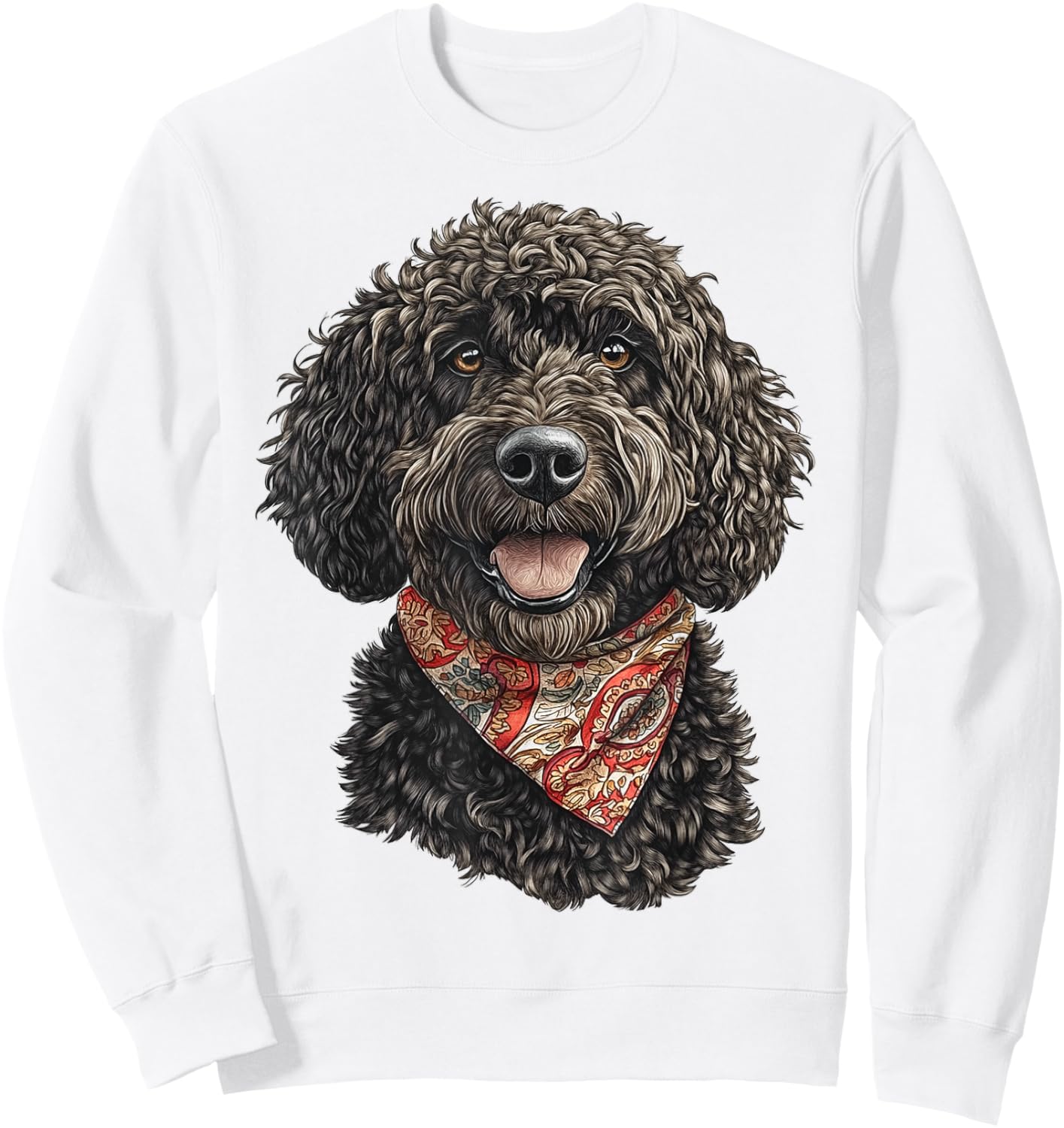 Labradoodle Dog Motif Pet Art Labradoodle Sweatshirt - Sweatshirt | White
