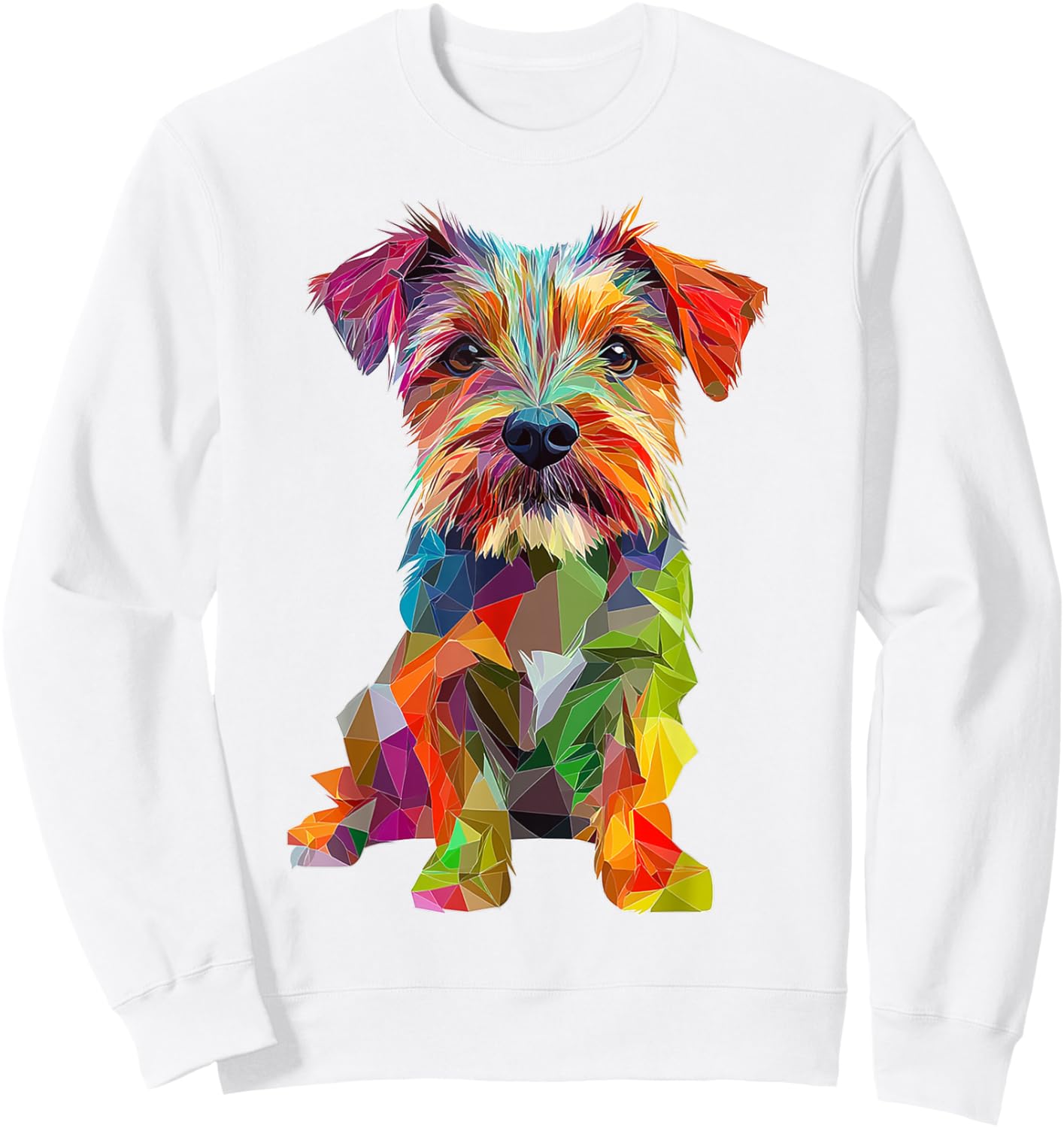Norfolk Terrier Dog Pet Artwork Colorful Norfolk Terrier Men Women Kids Sweatshirt - Sweatshirt | White
