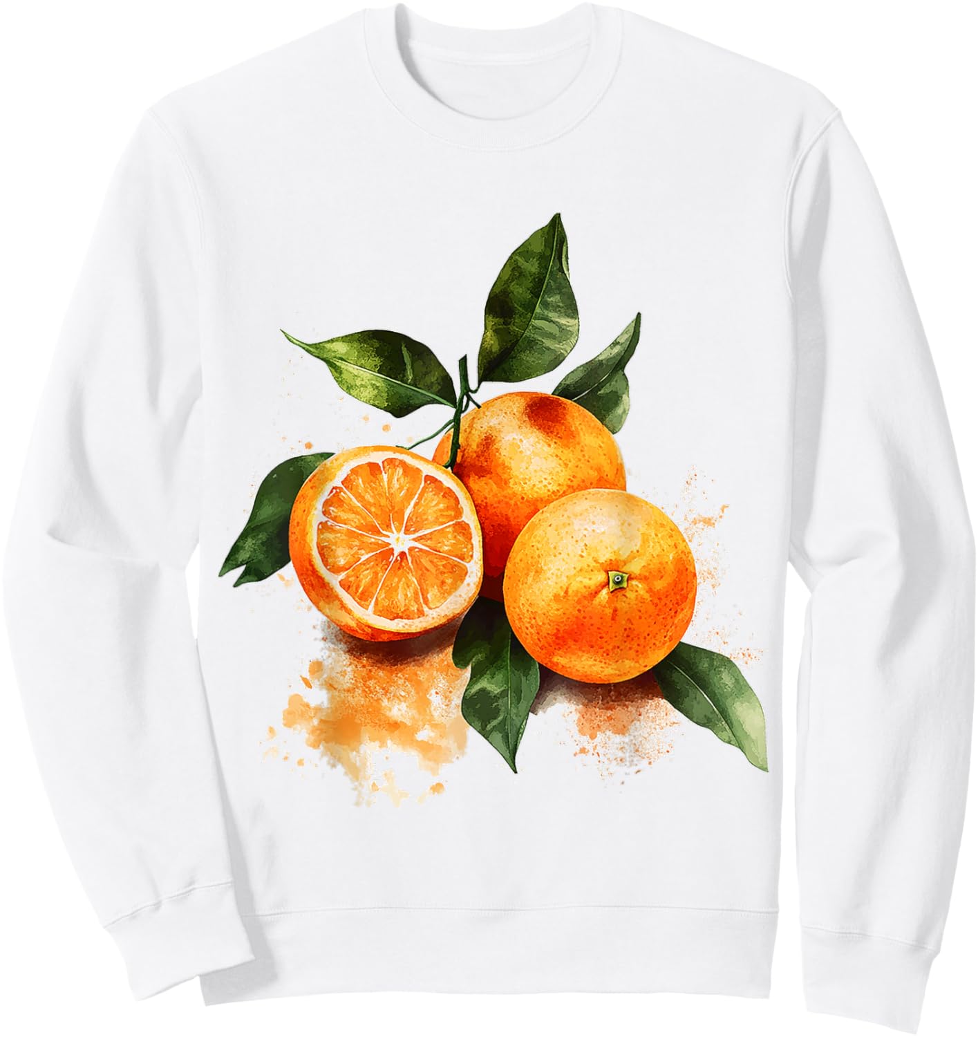 Oranges Fruit Motif Art Oranges Sweatshirt - Sweatshirt | White