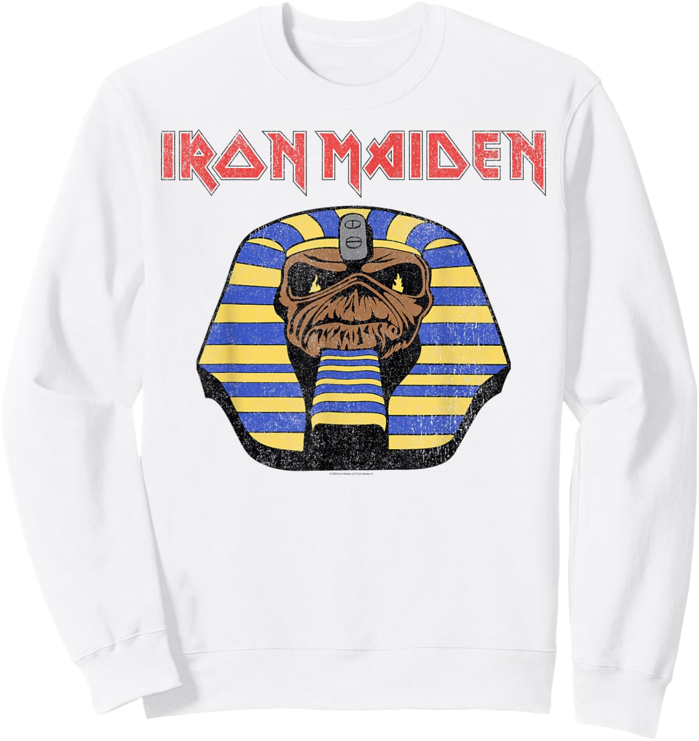 Iron Maiden - Pharaoh Graphic Head White Sweatshirt - Sweatshirt | White