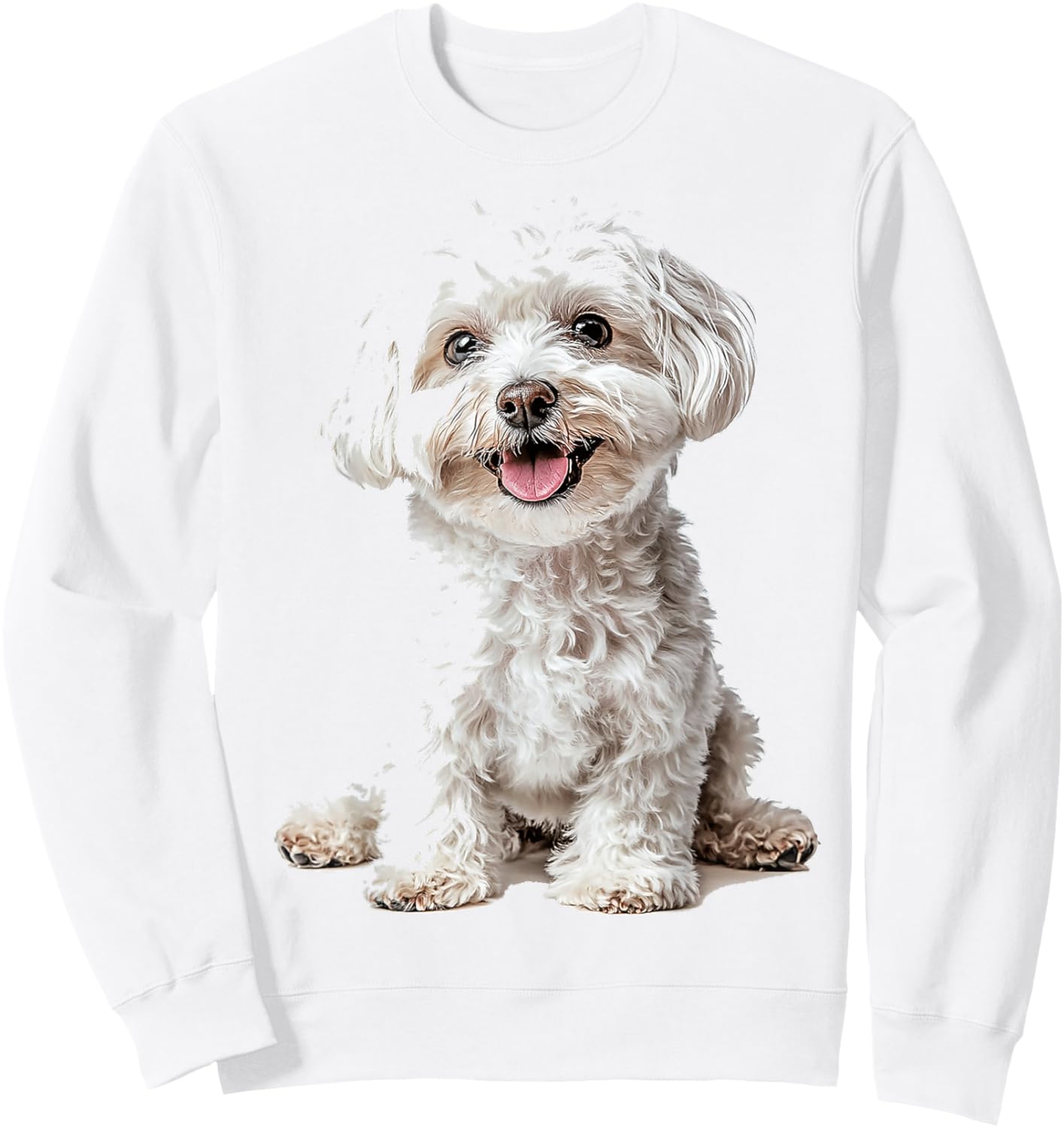 Maltipoo Dog Motif Pet Art Maltipoo Sweatshirt - Sweatshirt | White
