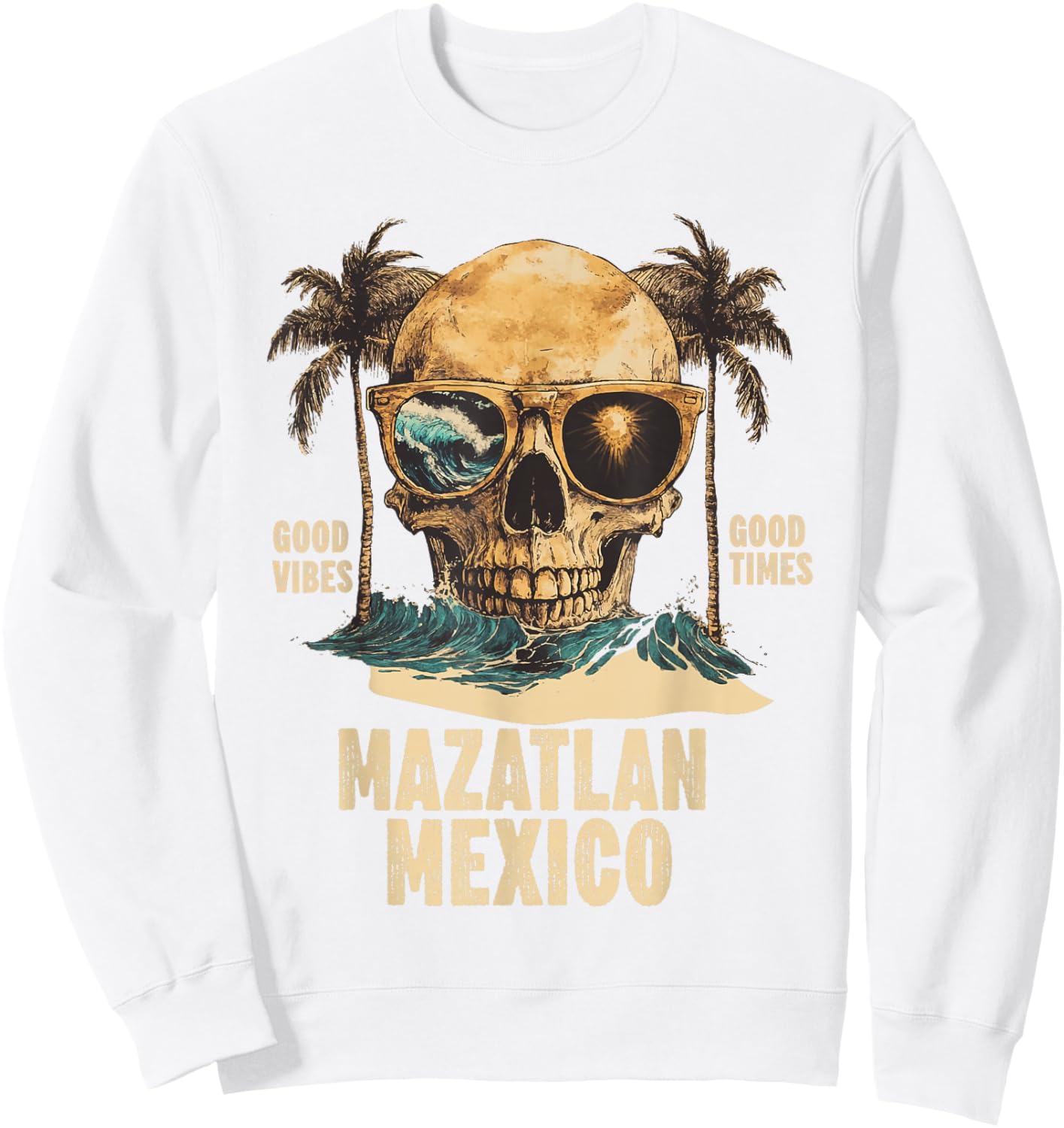Mazatlan Mexico Souvenir Mexican Vacation Men Women Reminder Sweatshirt - Sweatshirt | White