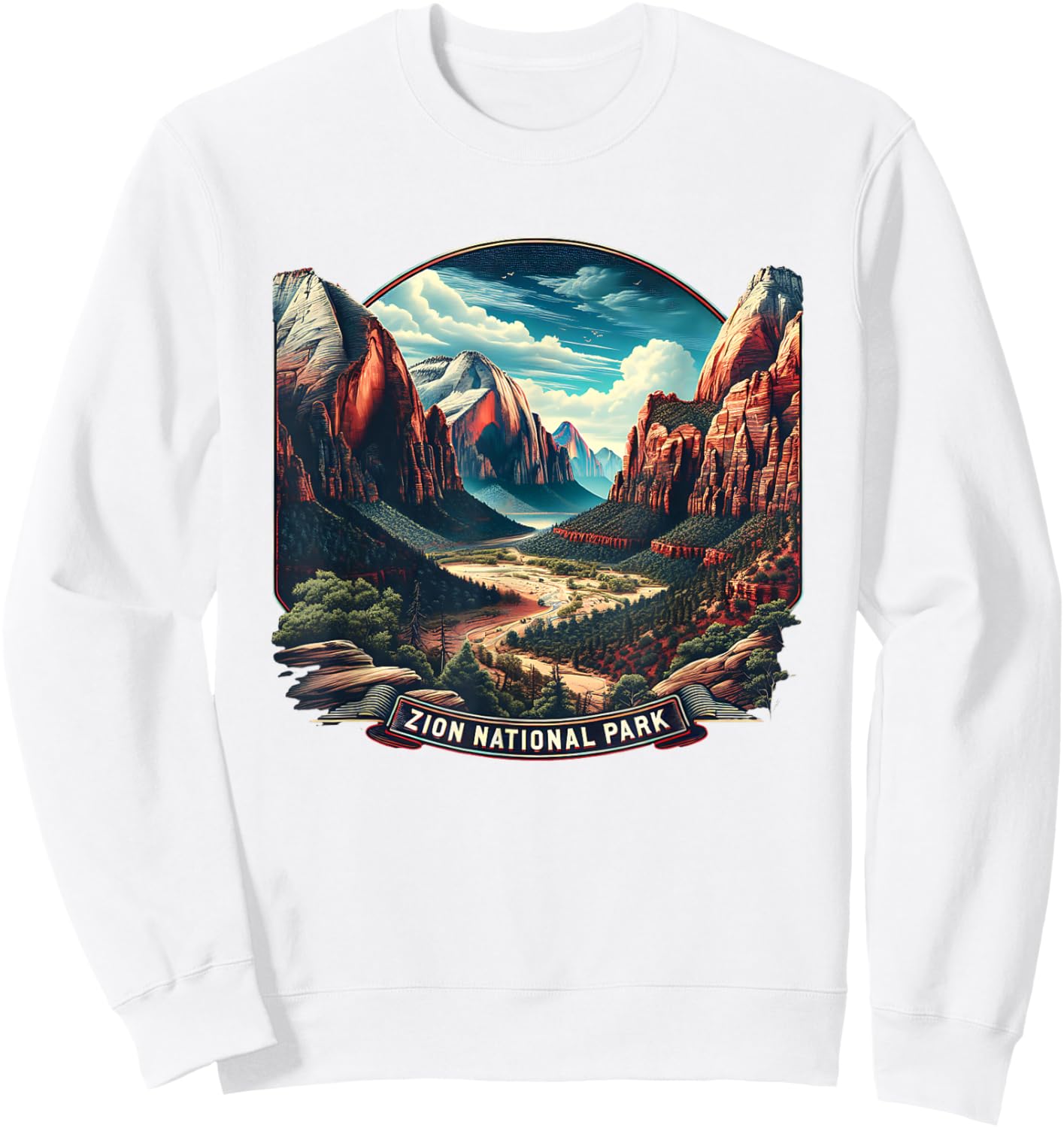Zion National Park Sweatshirt - Sweatshirt | White