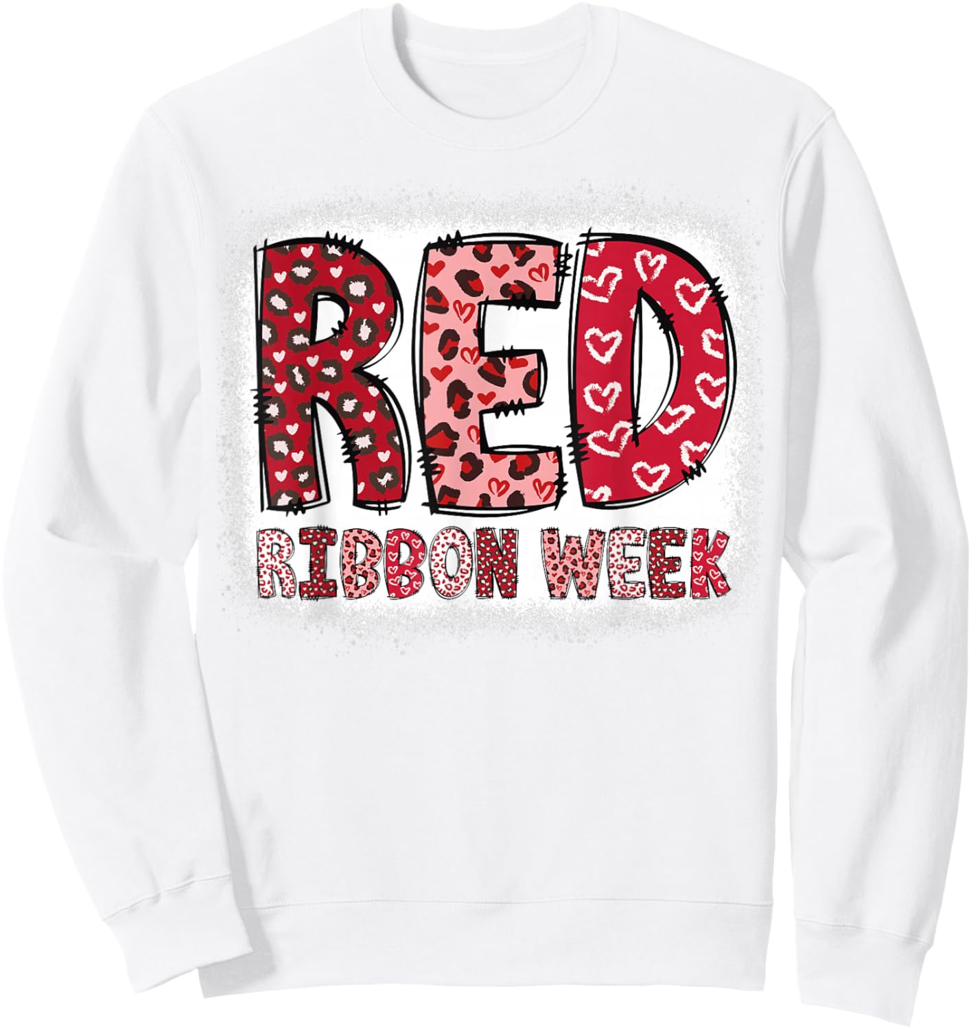 Red Ribbon Week Sweatshirt - Sweatshirt | White