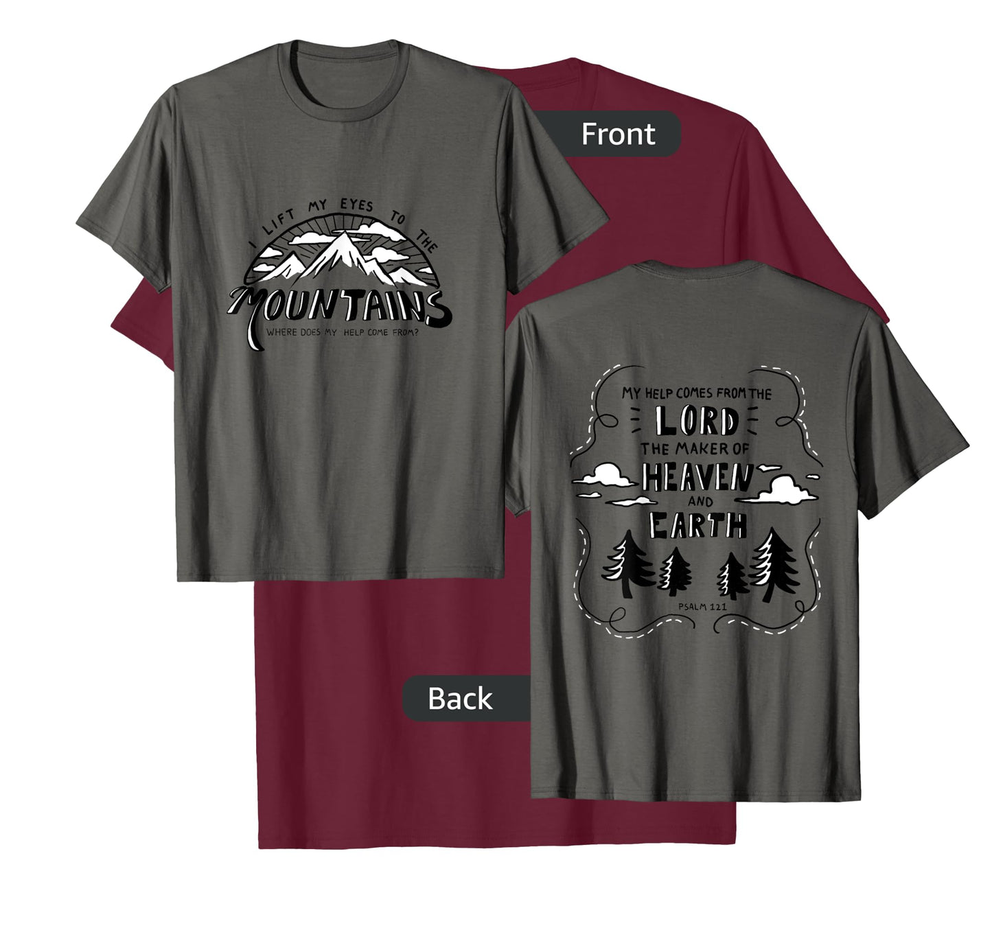 Psalm 121 Mountain Christian Bible Verse shirt T-Shirt