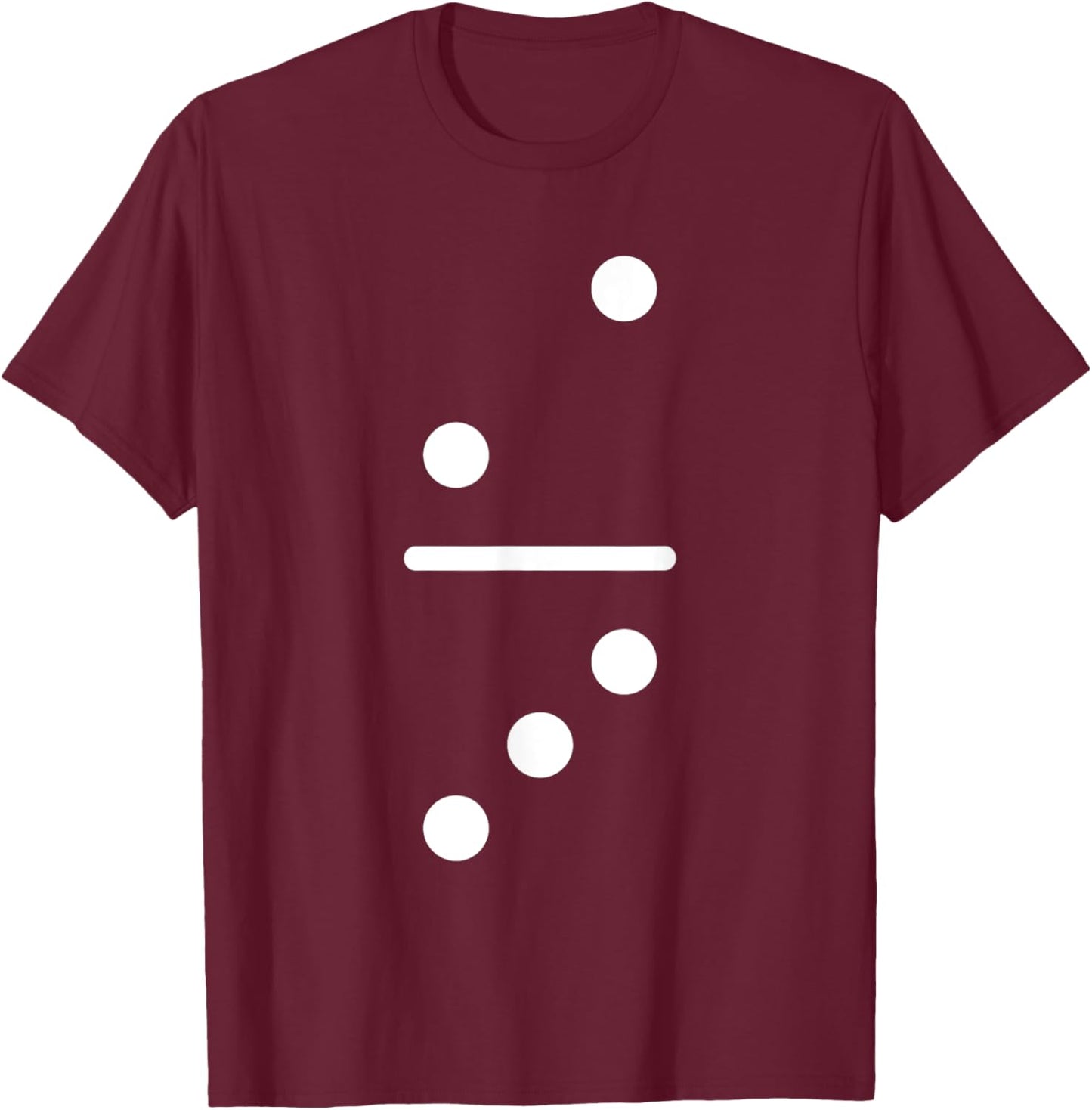 Domino Game 2 3 Dots Matching Halloween Group Costume T-Shirt - T-Shirt | Maroon