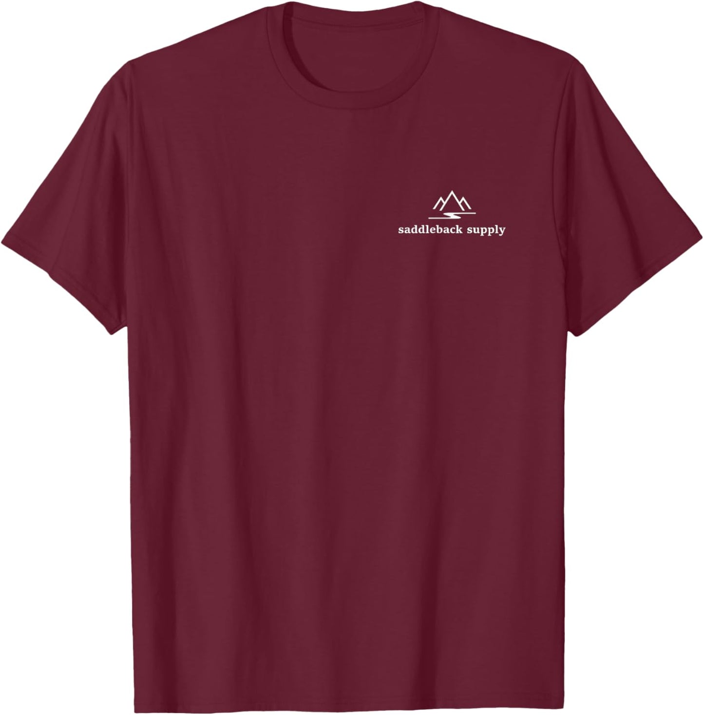 Saddleback Western White Logo Lightweight Graphic T-Shirt - T-Shirt | Maroon