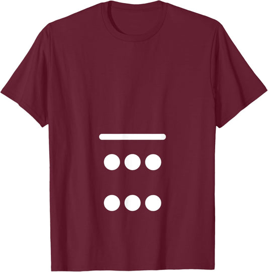Domino Game 0 6 Dots Matching Halloween Group Costume T-Shirt - T-Shirt | Maroon