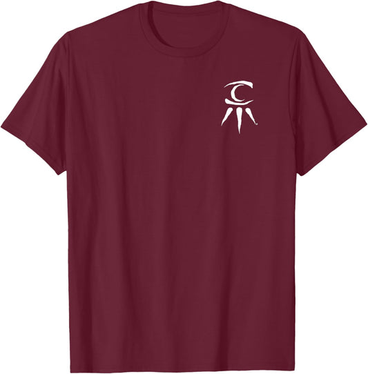WoD Werewolf Ghost Council Icon White T-Shirt - T-Shirt | Maroon