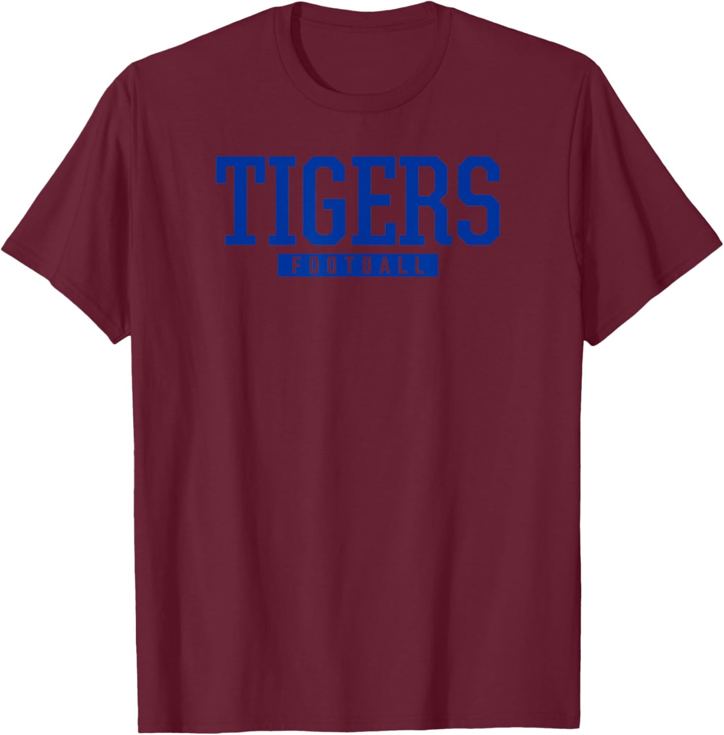 Tidehaven Tigers Football HS T-Shirt - T-Shirt | Maroon