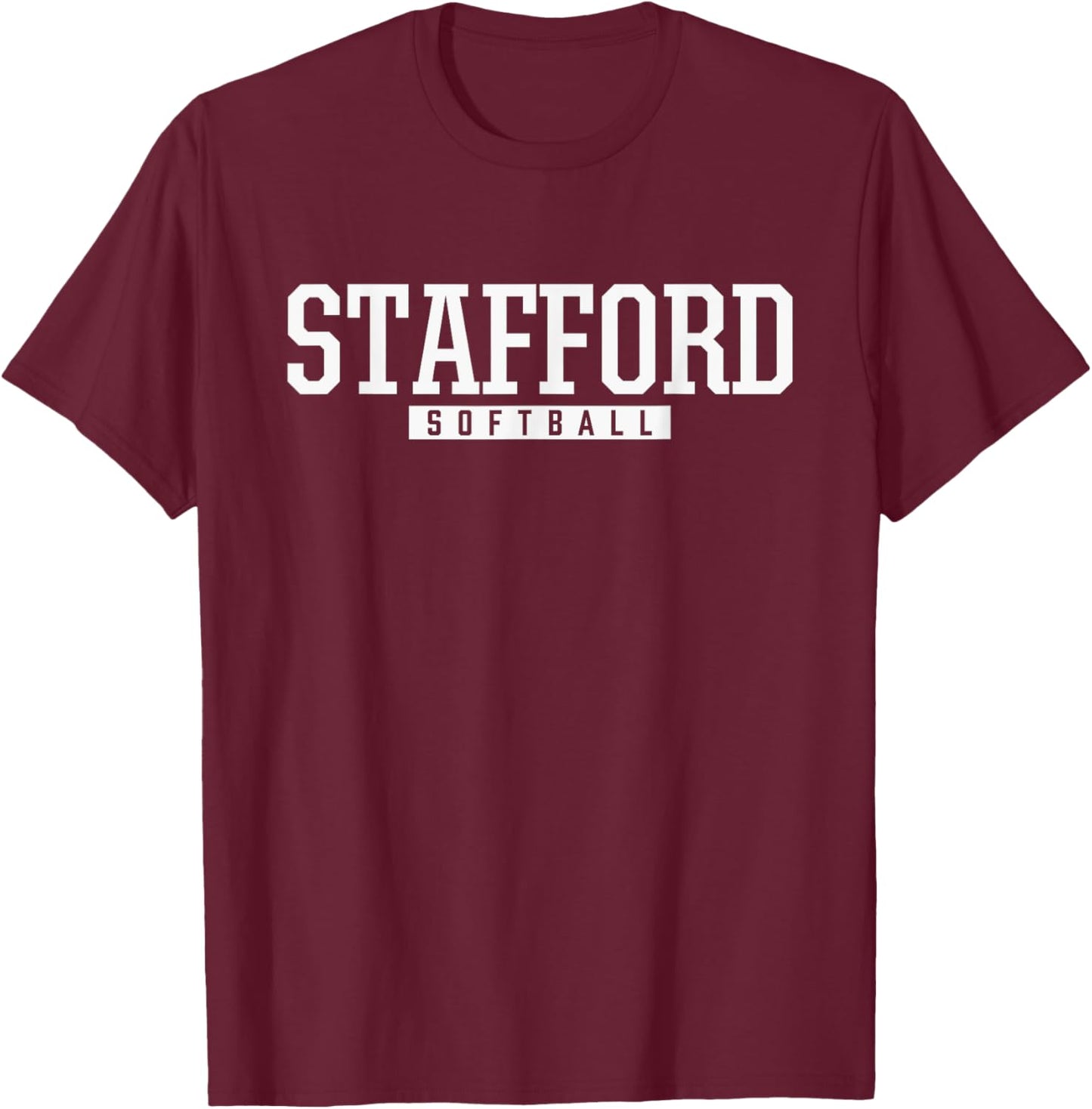 Stafford High School Softball T-Shirt - T-Shirt | Maroon