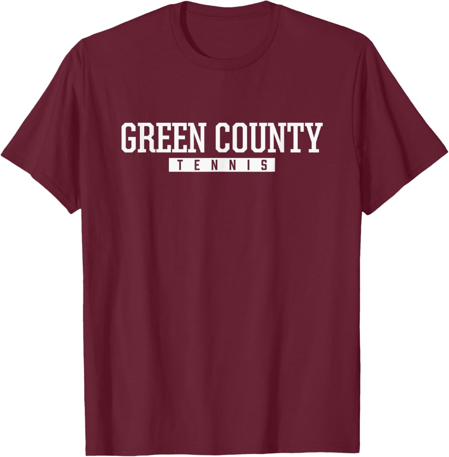 Green County High School Tennis T-Shirt - T-Shirt | Maroon