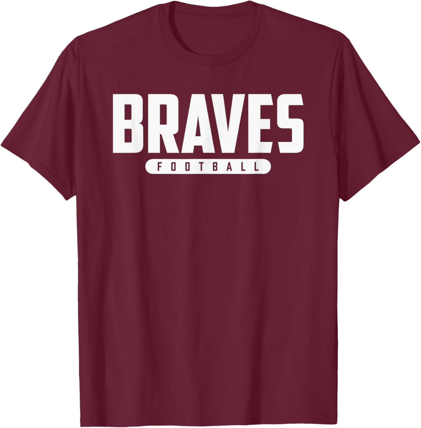 Tecumseh Braves Football T-Shirt - T-Shirt | Maroon