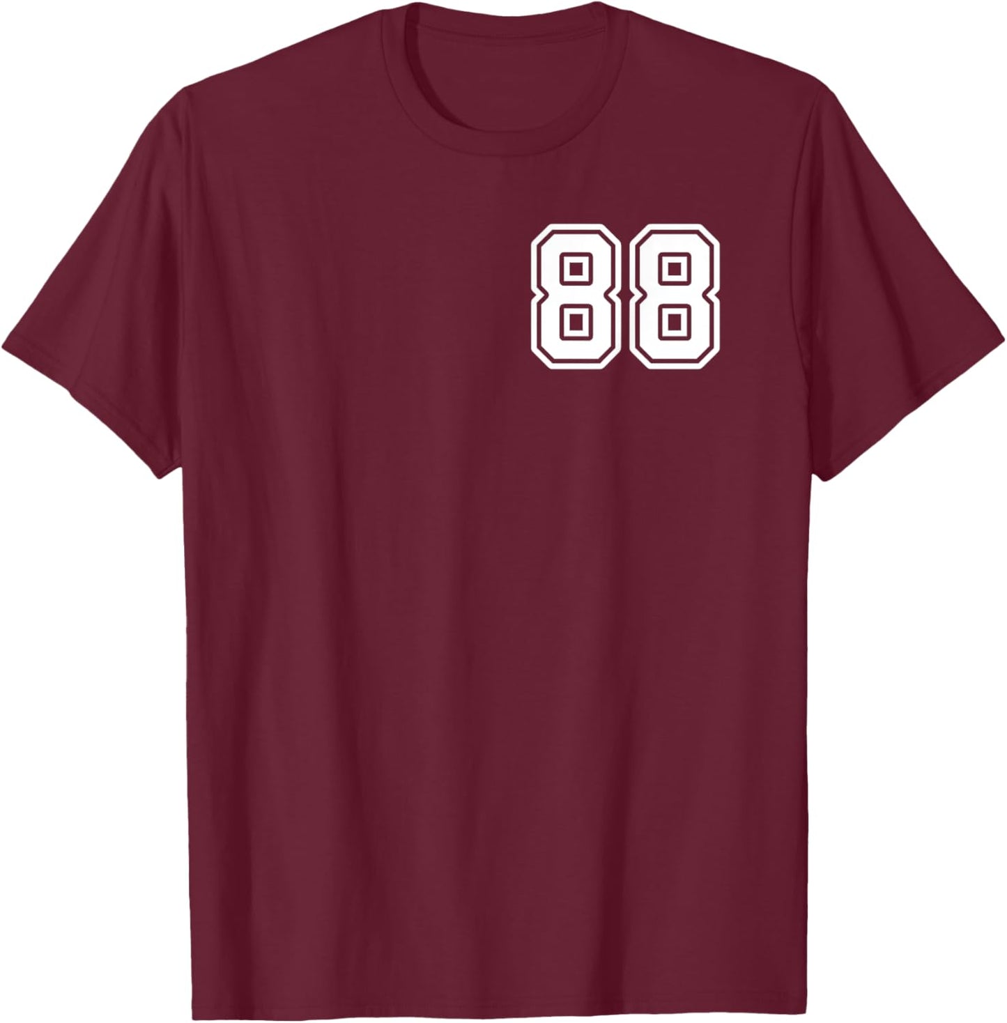 Number 88 Shirt #88 Player Sports Team Men Women Kids T-Shirt - T-Shirt | Maroon