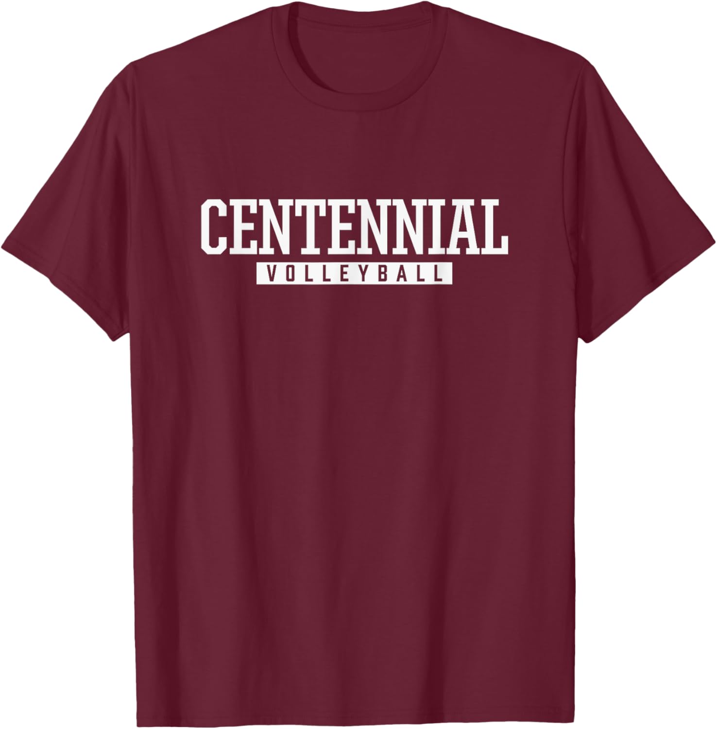 Centennial High School Volleyball T-Shirt - T-Shirt | Maroon