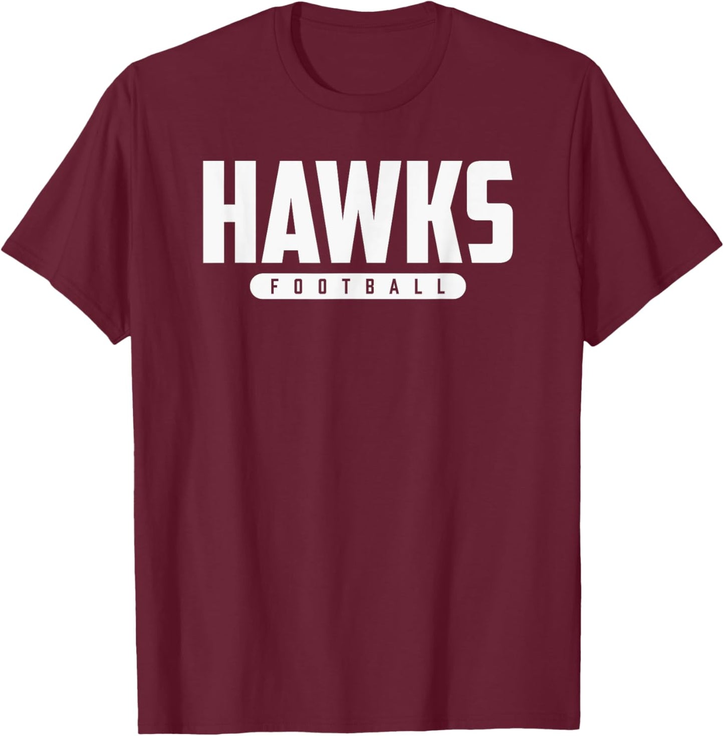 Haddon Township Hawks Football T-Shirt - T-Shirt | Maroon