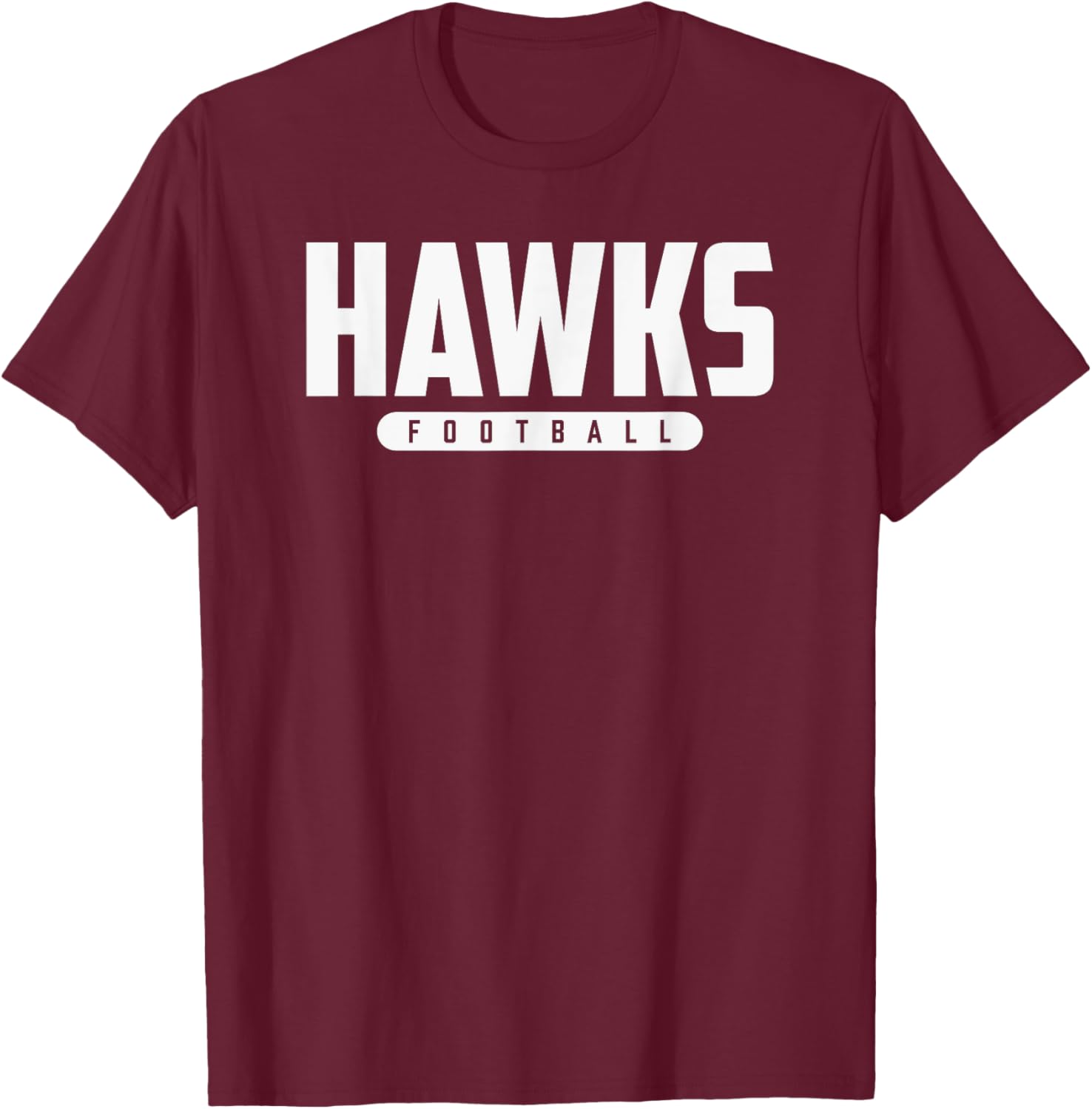 Haddon Township Hawks Football T-Shirt - T-Shirt | Maroon
