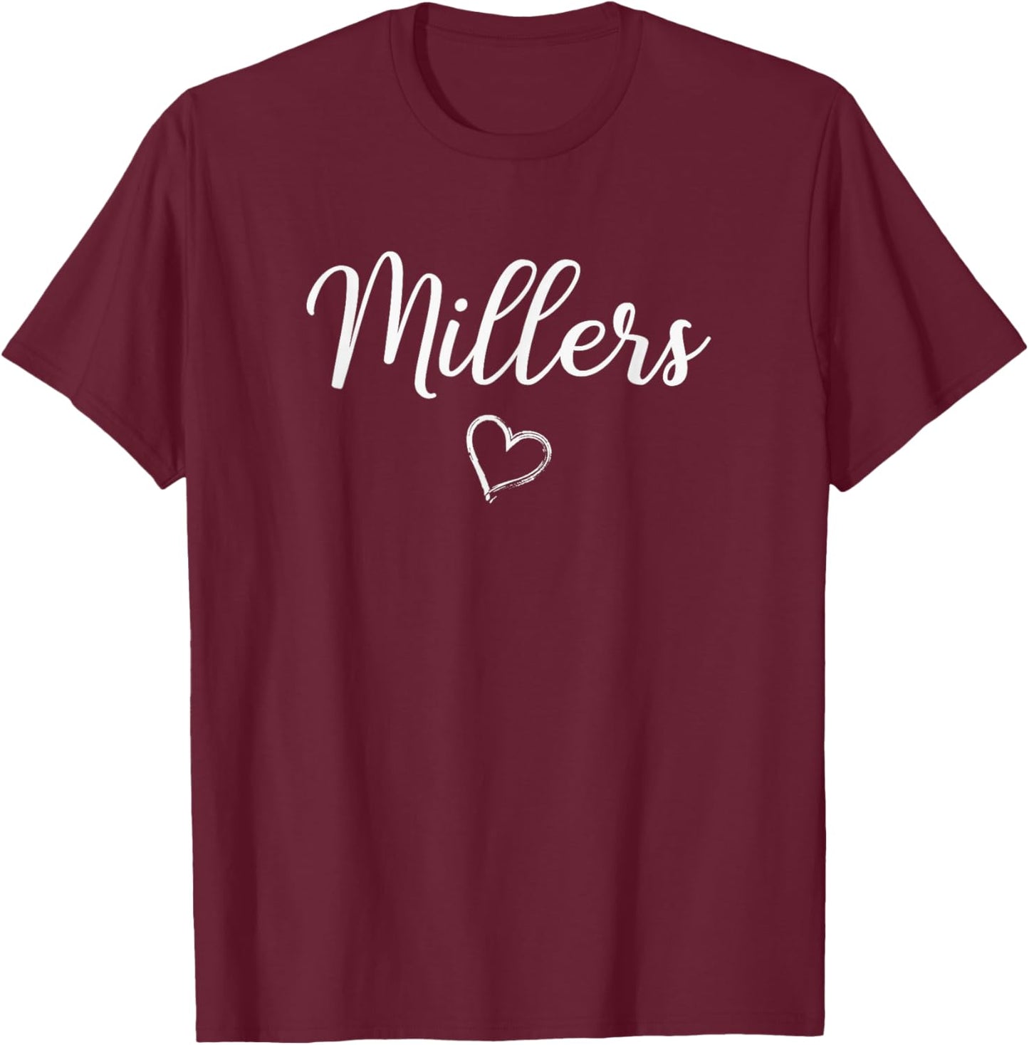 Yukon Millers Above Small Heart T-Shirt - T-Shirt | Maroon