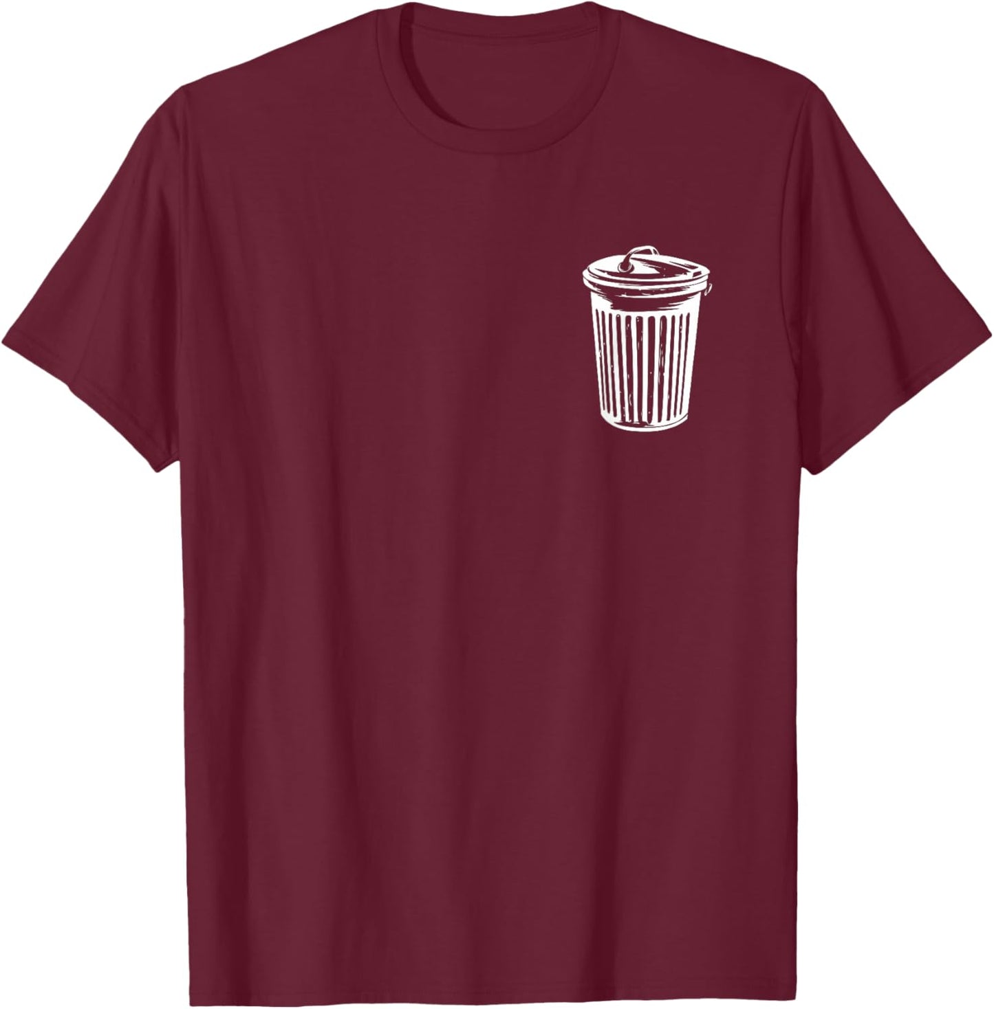 Trash Can Halloween Costume Garbage Can Trashcan Costume T-Shirt - T-Shirt | Maroon