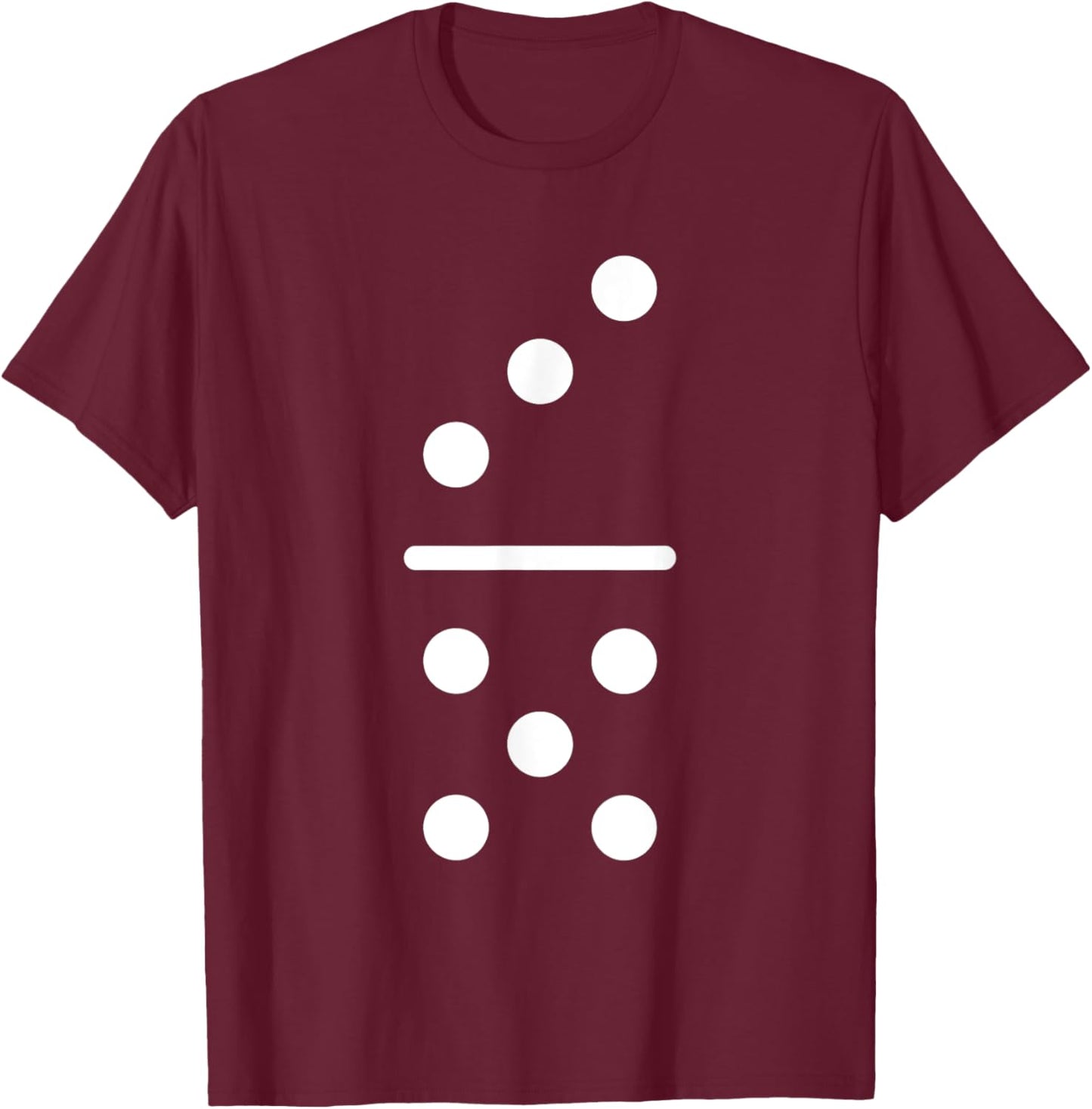 Domino Game 3 5 Dots Matching Halloween Group Costume T-Shirt - T-Shirt | Maroon