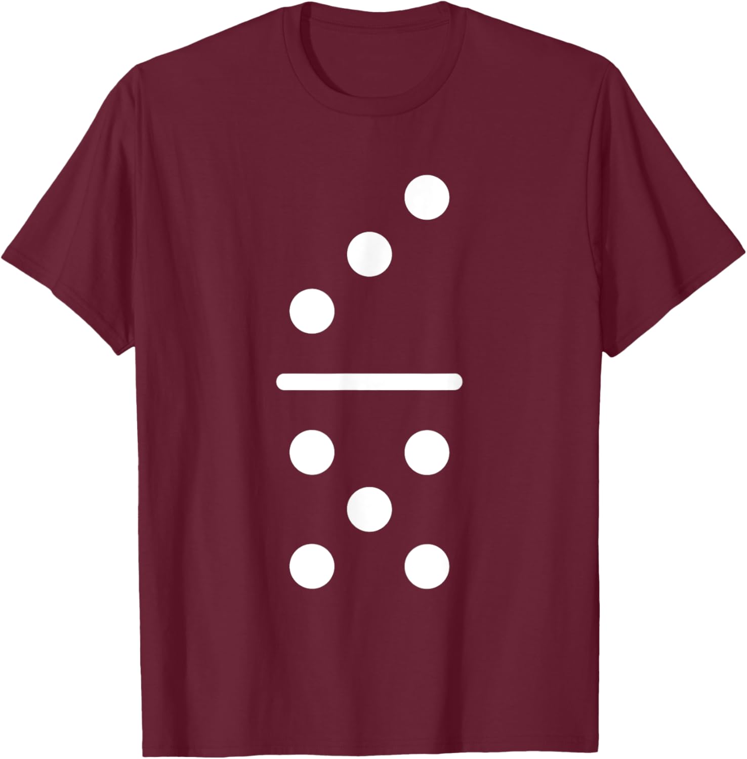 Domino Game 3 5 Dots Matching Halloween Group Costume T-Shirt - T-Shirt | Maroon