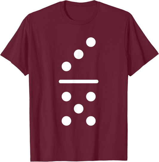 Domino Game 3 5 Dots Matching Halloween Group Costume T-Shirt - T-Shirt | Maroon