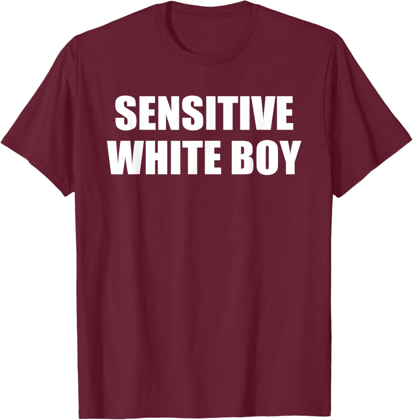 Sensitive White Boy Apparel T-Shirt - T-Shirt | Maroon