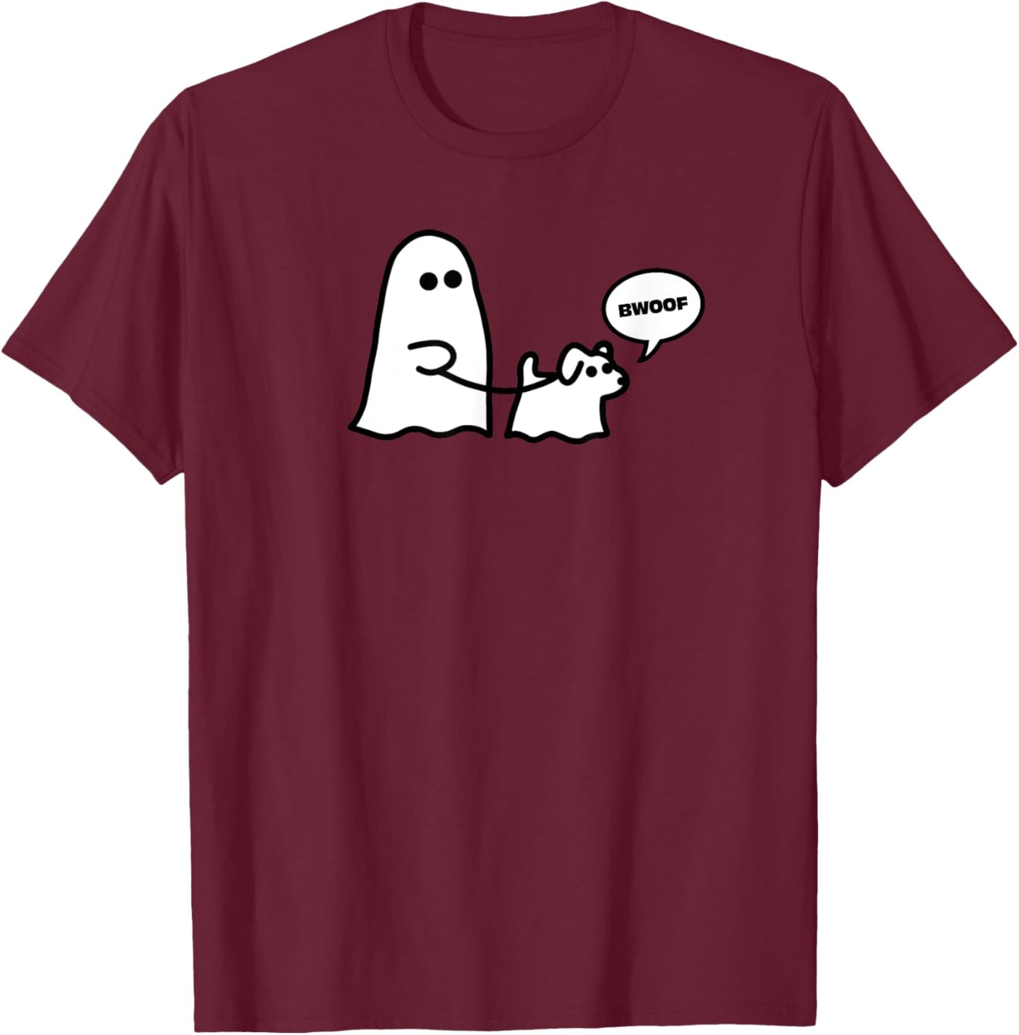 Ghost Walking Ghost Dog Bwoof Men Women Kids T-Shirt - T-Shirt | Maroon