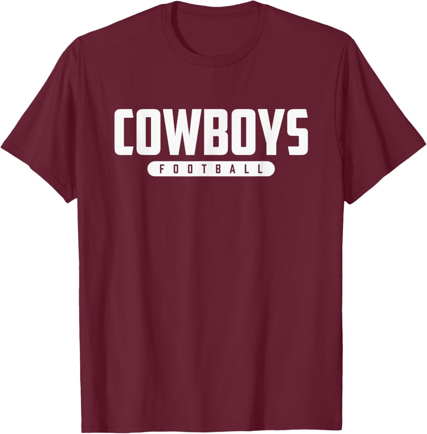 Grantsville Cowboys Football T-Shirt - T-Shirt | Maroon