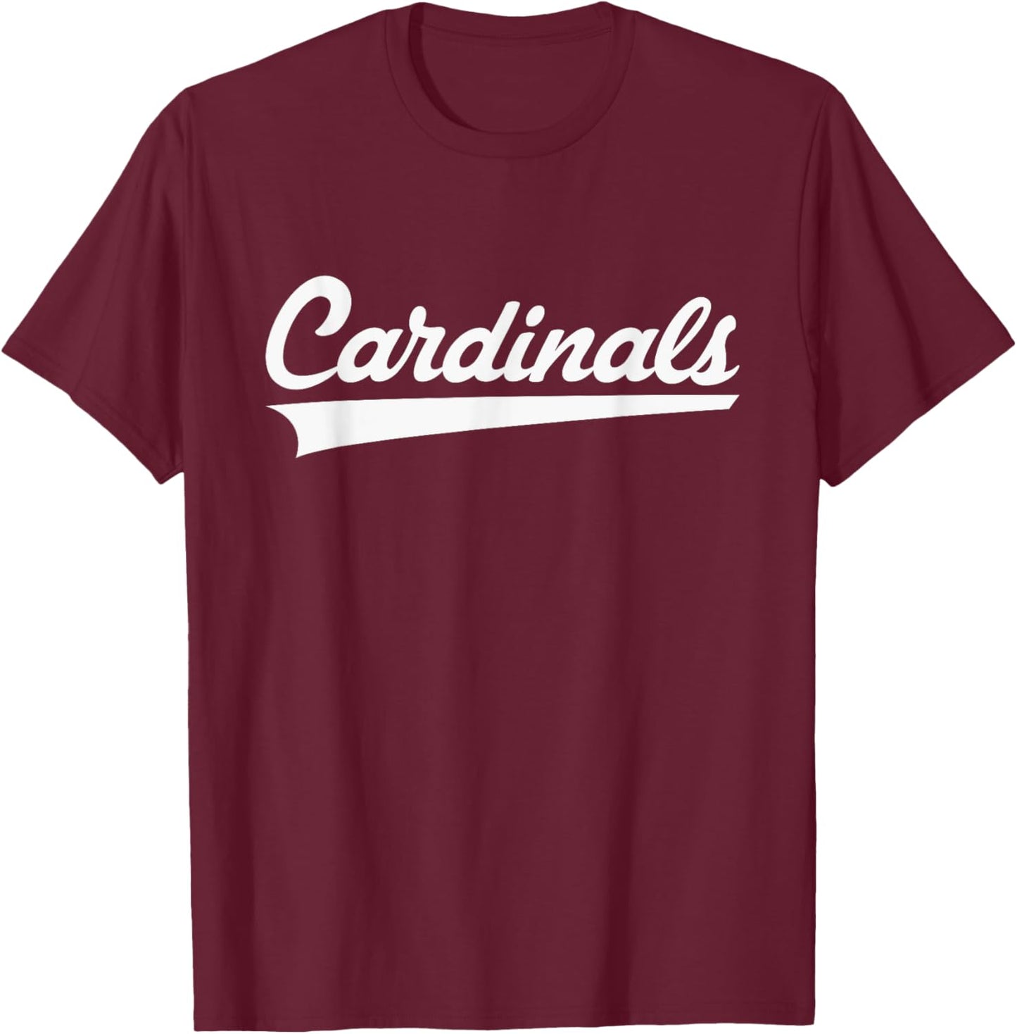 Del Valle Cardinals Vintage Swoosh T-Shirt - T-Shirt | Maroon