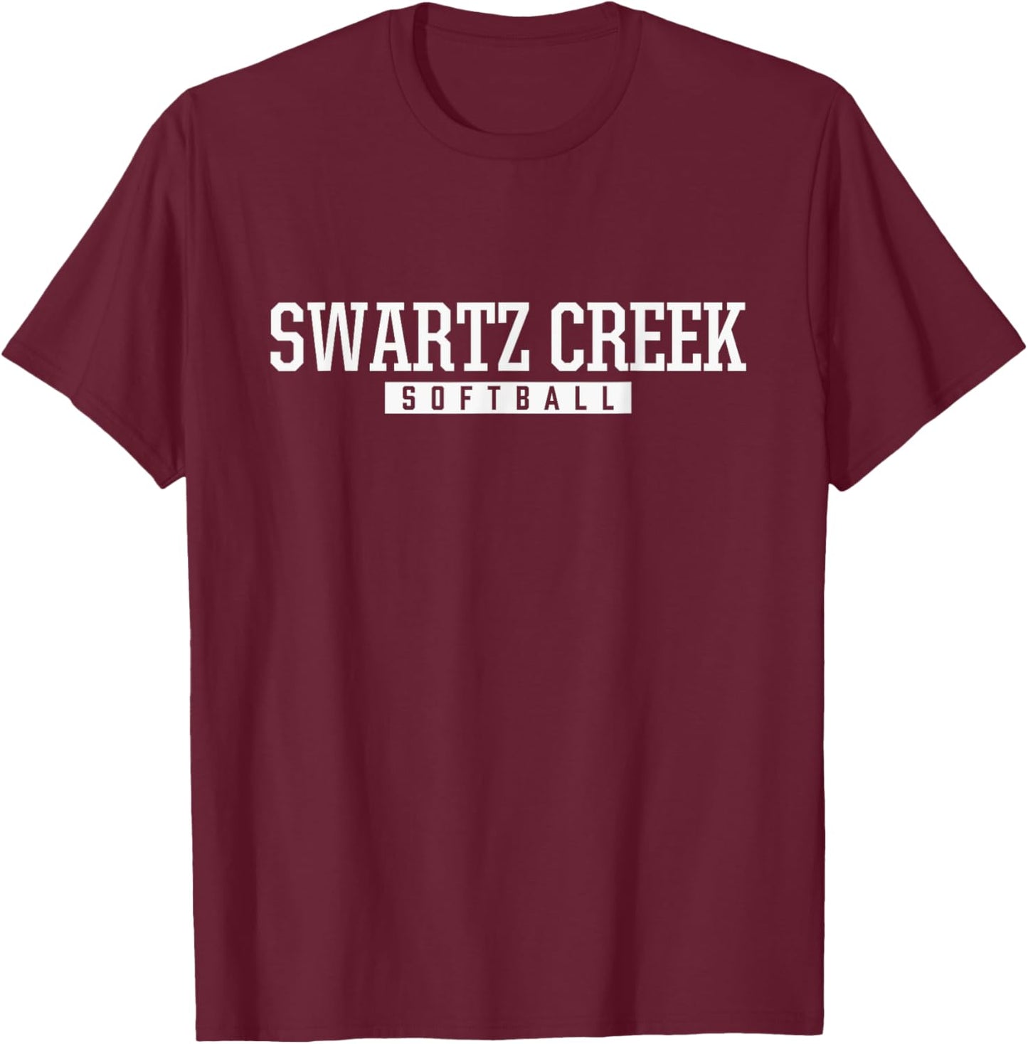 Swartz Creek High School Softball T-Shirt - T-Shirt | Maroon
