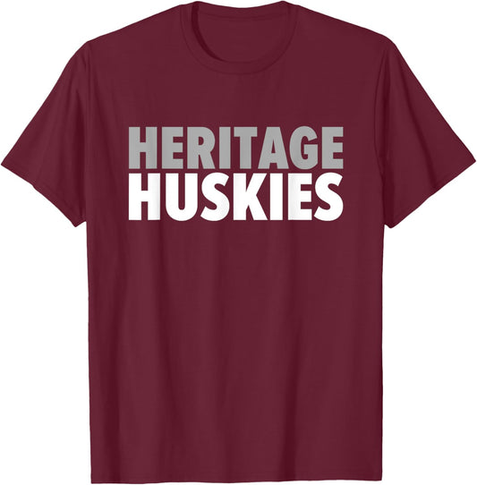 Heritage Huskies Bold T-Shirt - T-Shirt | Maroon